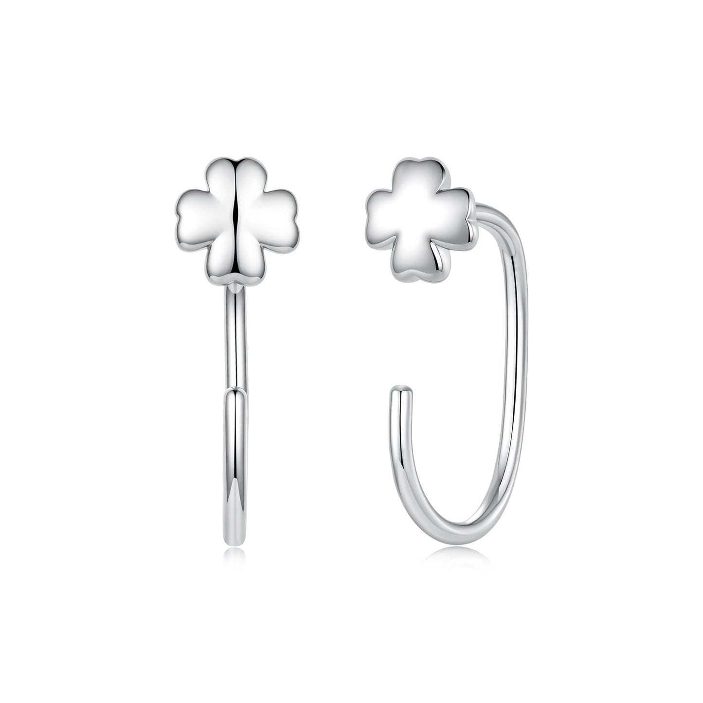 S925 Silver Brass and White Gold Plated 1.4cm Earrings for Women
