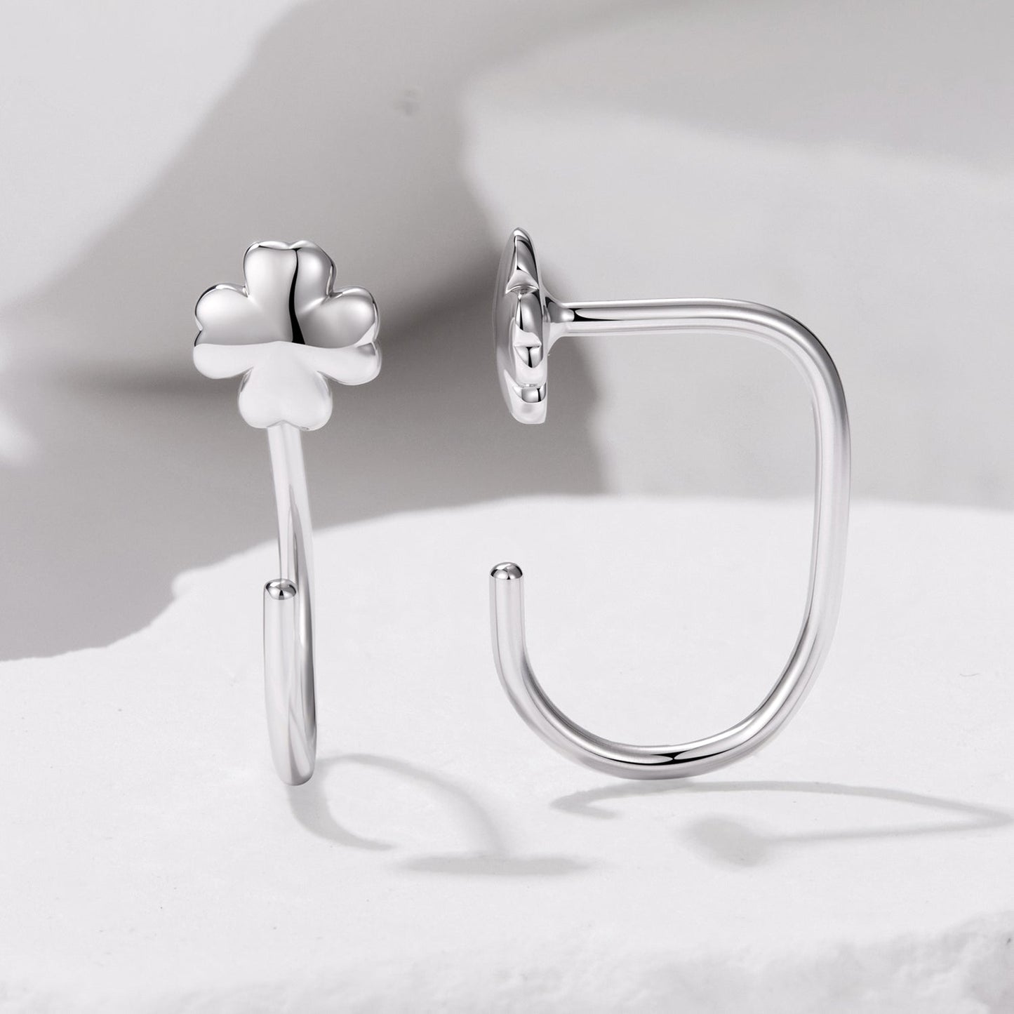 S925 Silver Brass and White Gold Plated 1.4cm Earrings for Women