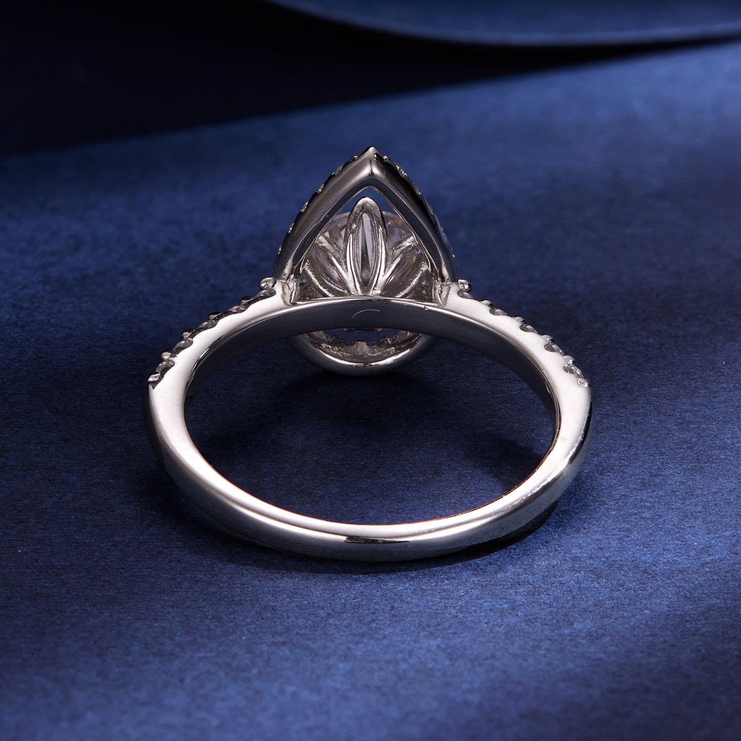 925 Sterling Silver Moissanite 1 Carat Pendant Ring Size 6 for Women