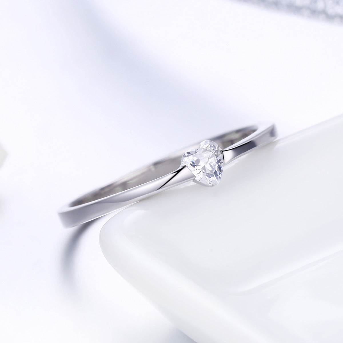 925 Sterling Silver Ring for Women Size 6.0 with Pavé Setting CZ