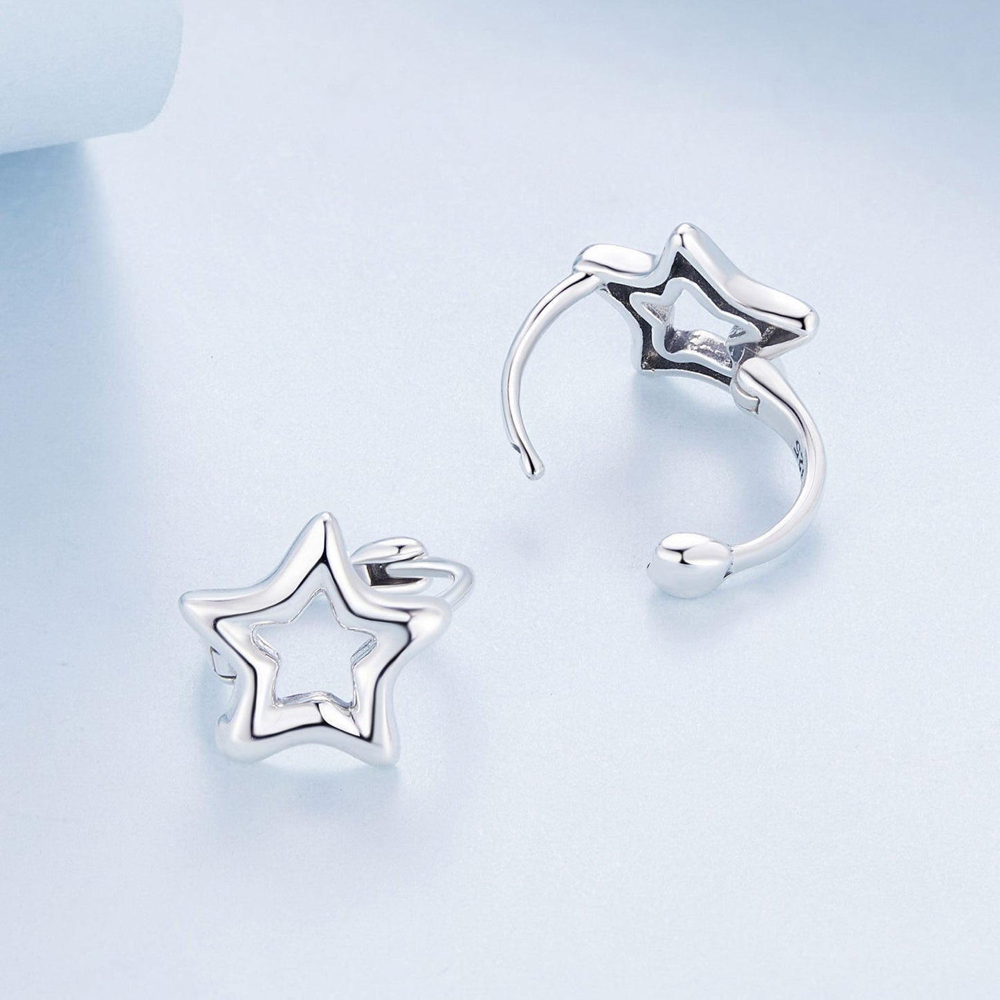 S925 Oxidized Silver 1cm Earrings for Women
