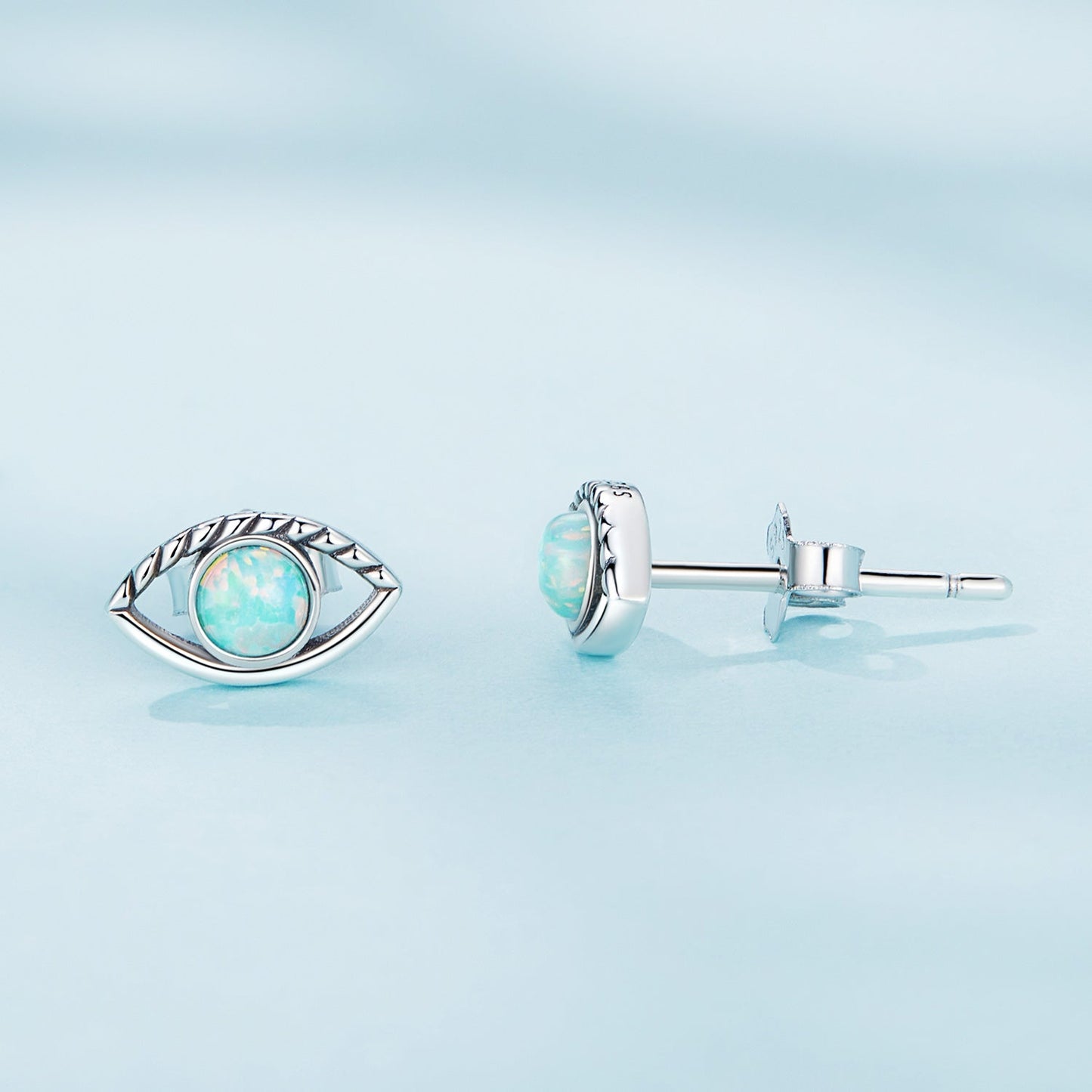 925 Sterling Silver Translucent Opal Earrings for Women