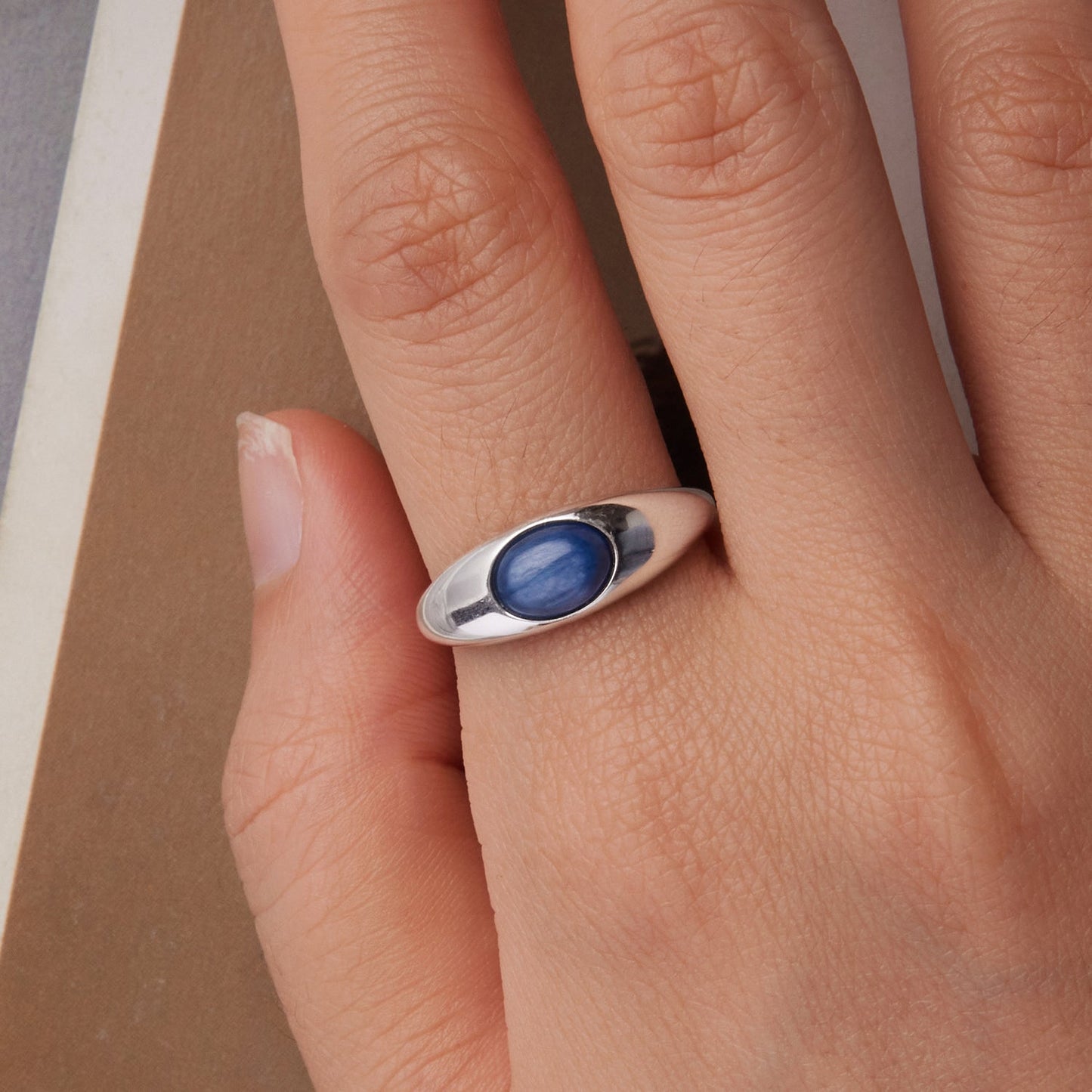 925 Sterling Silver Kyanite Ring for Women
