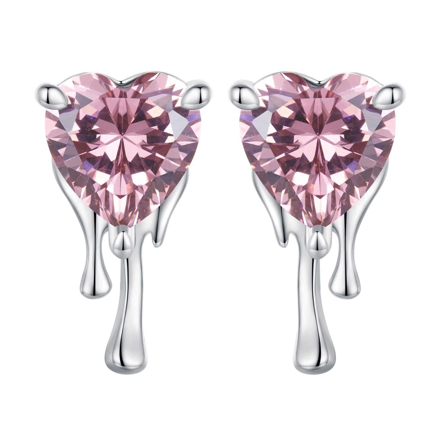 925 Sterling Silver CZ Earrings with Pavé Setting for Women