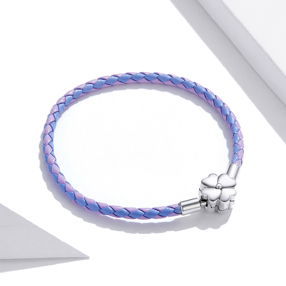 925 Sterling Silver Oxidized Silver Leather 17cm Bracelet