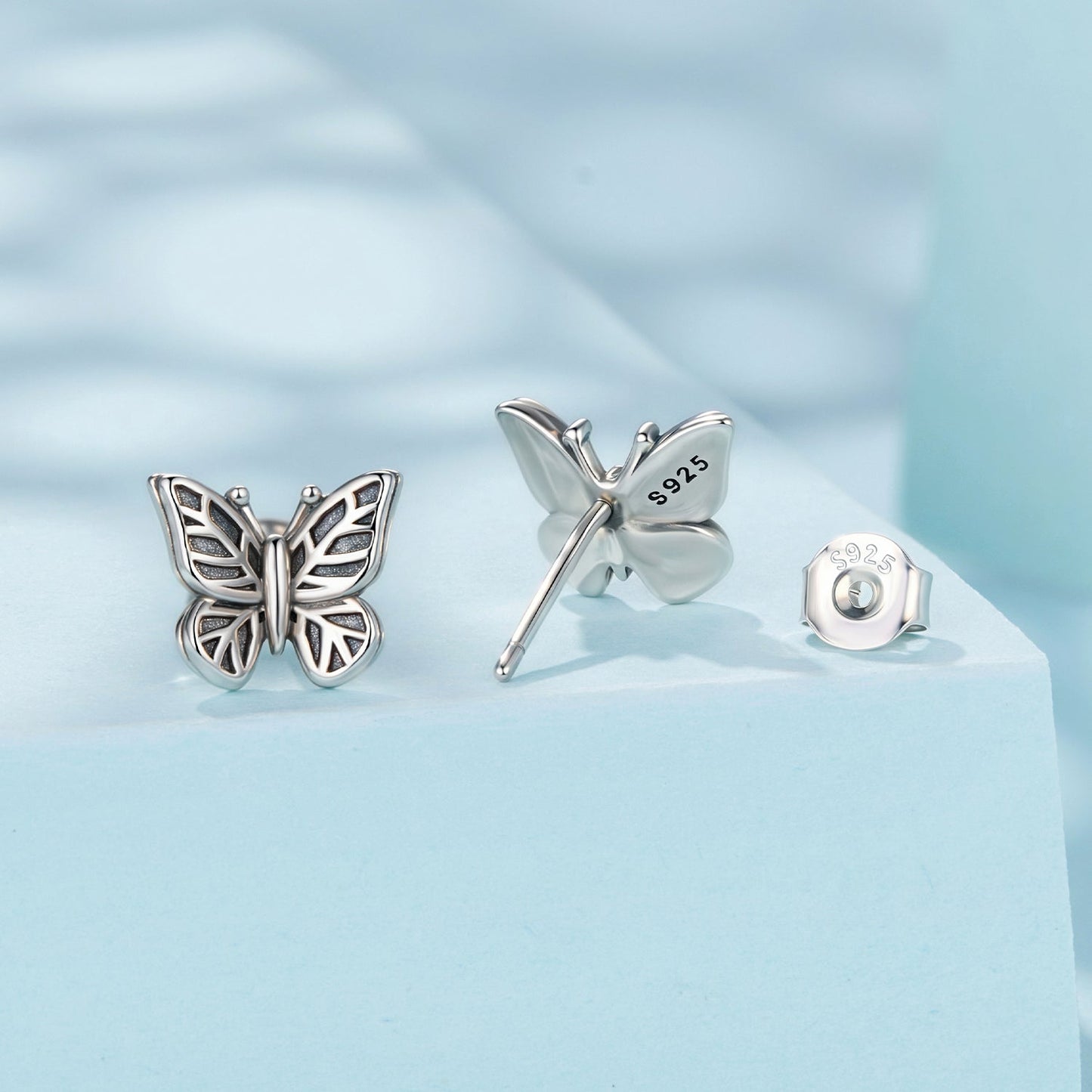 925 Sterling Silver Oxidized Silver Earrings for Women