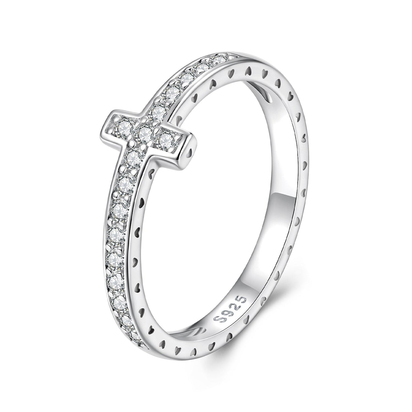 925 Sterling Silver Moissanite Ring in Size 6