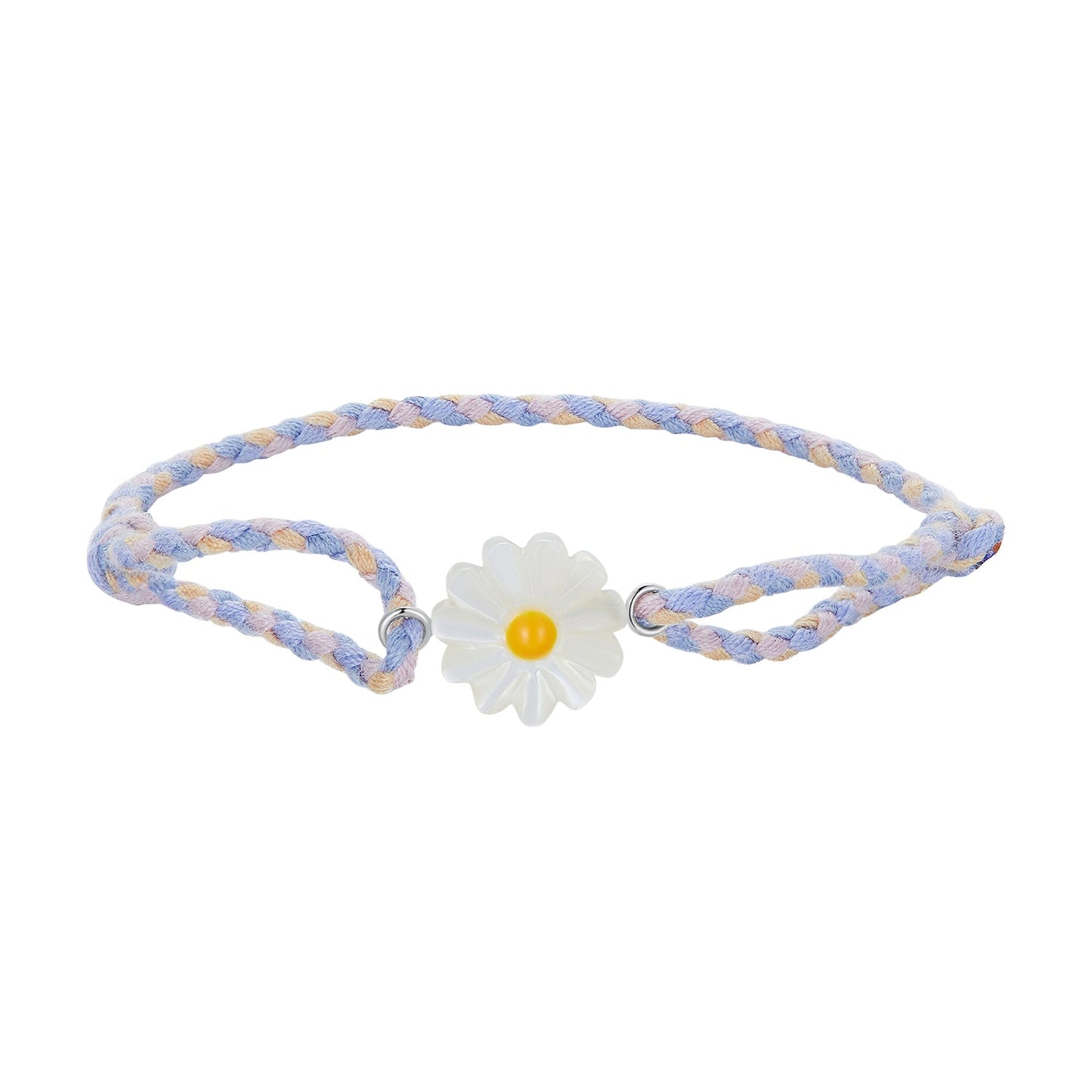 925 Sterling Silver Plated Platinum Deep Seashell Bracelet 24cm Adjustable for Women