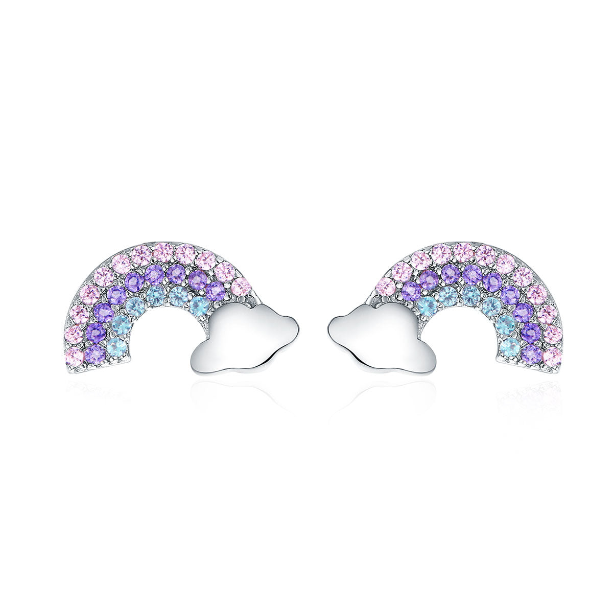 925 Sterling Silver Earrings with Pavé Setting CZ