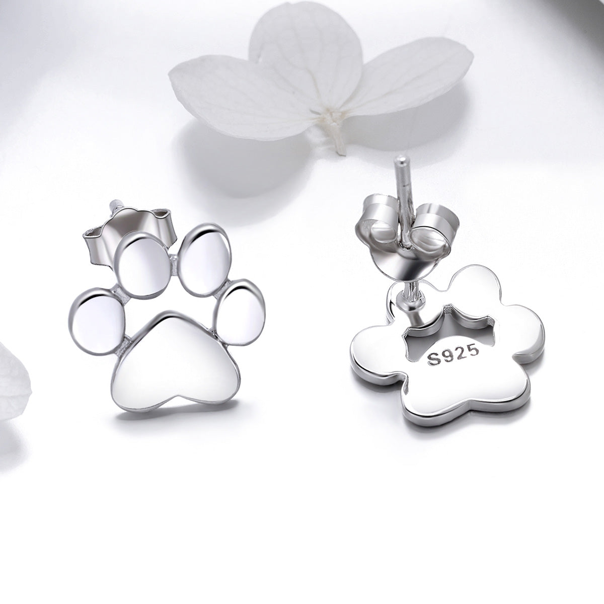 925 Sterling Silver Platinum Plated Earrings for Women