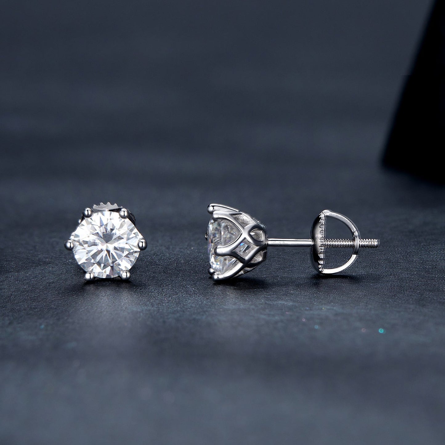 925 Sterling Silver Moissanite Earrings for Women