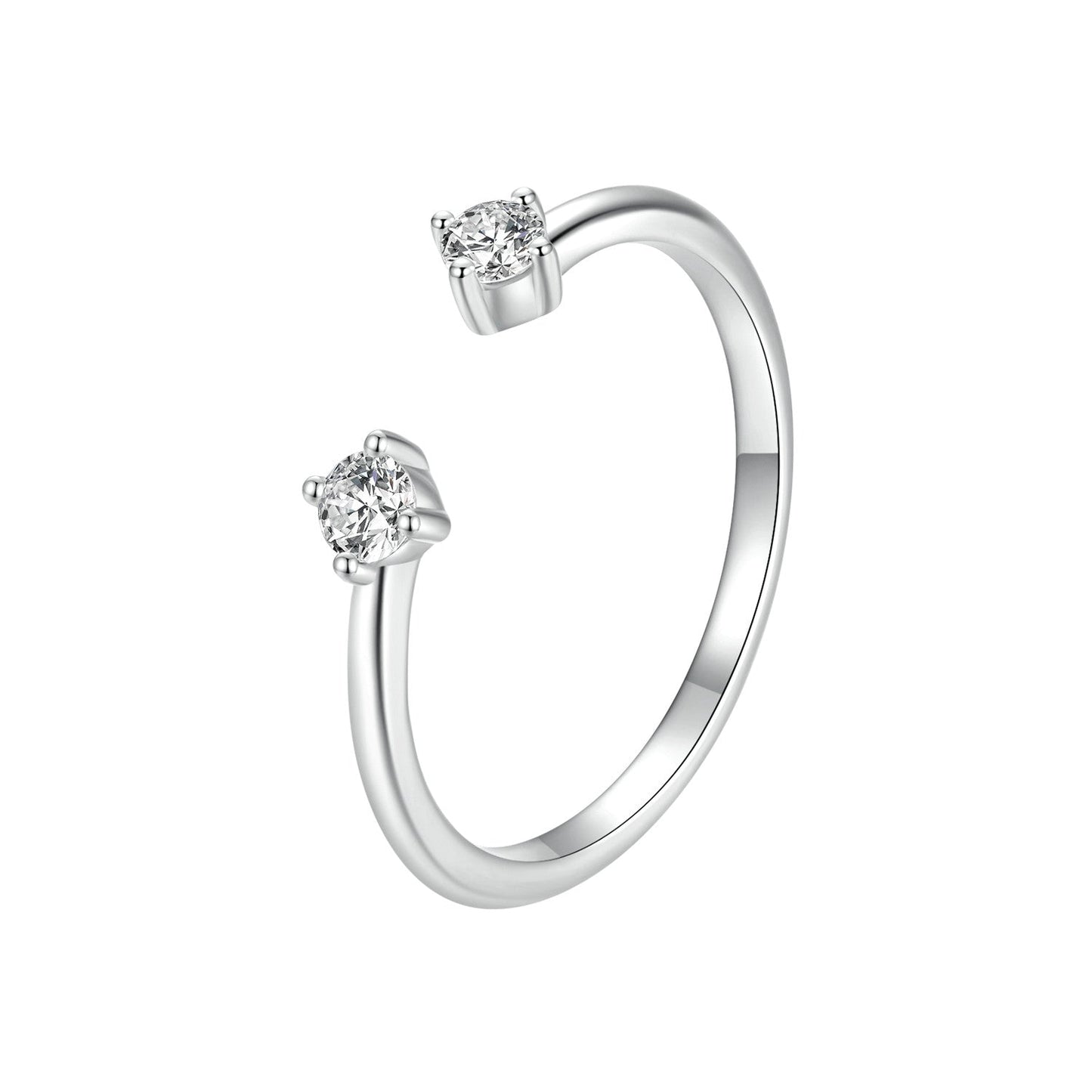 925 Sterling Silver Moissanite Ring Size E for Women