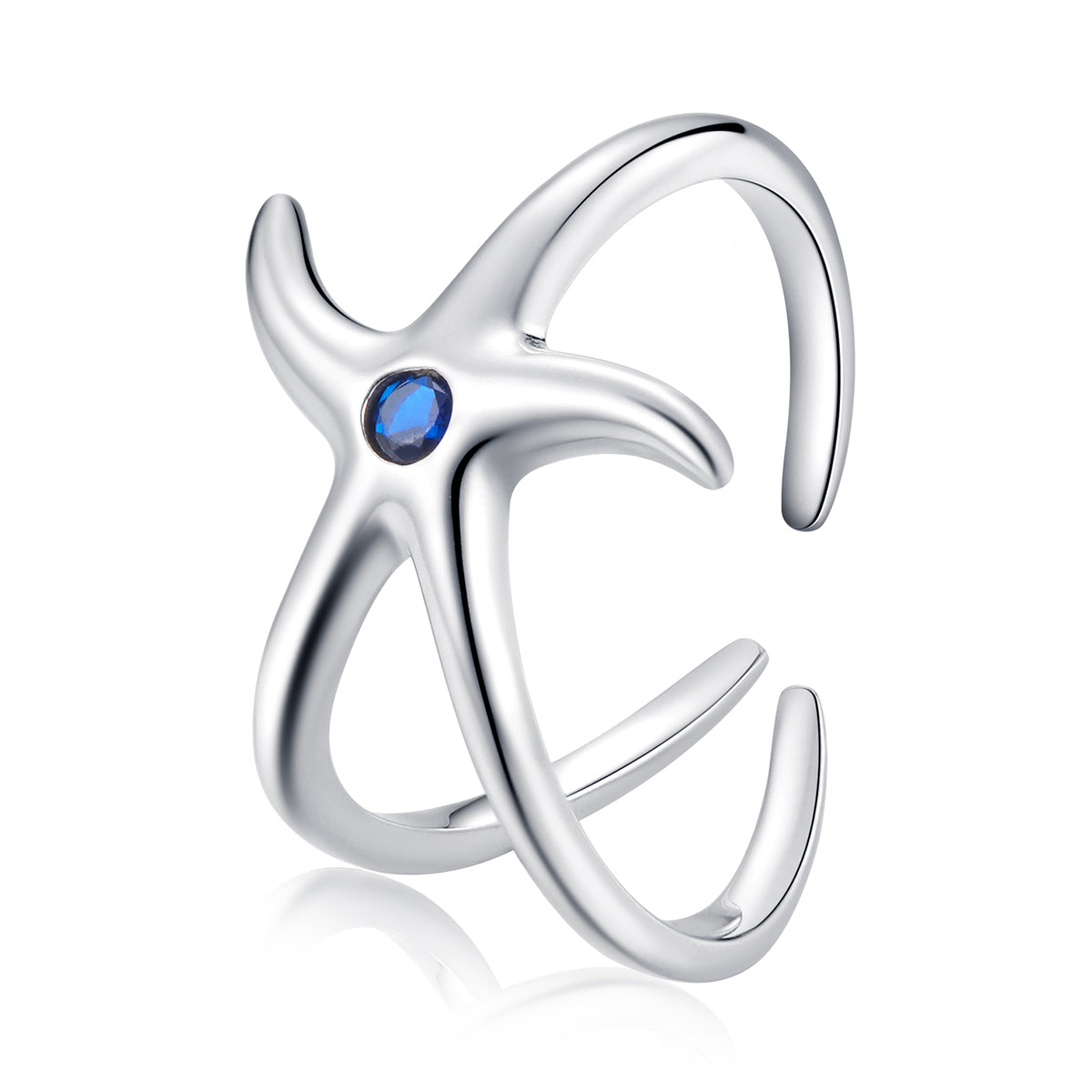 S925 Sterling Silver Oxidized Ring with Pavé Setting and CZ