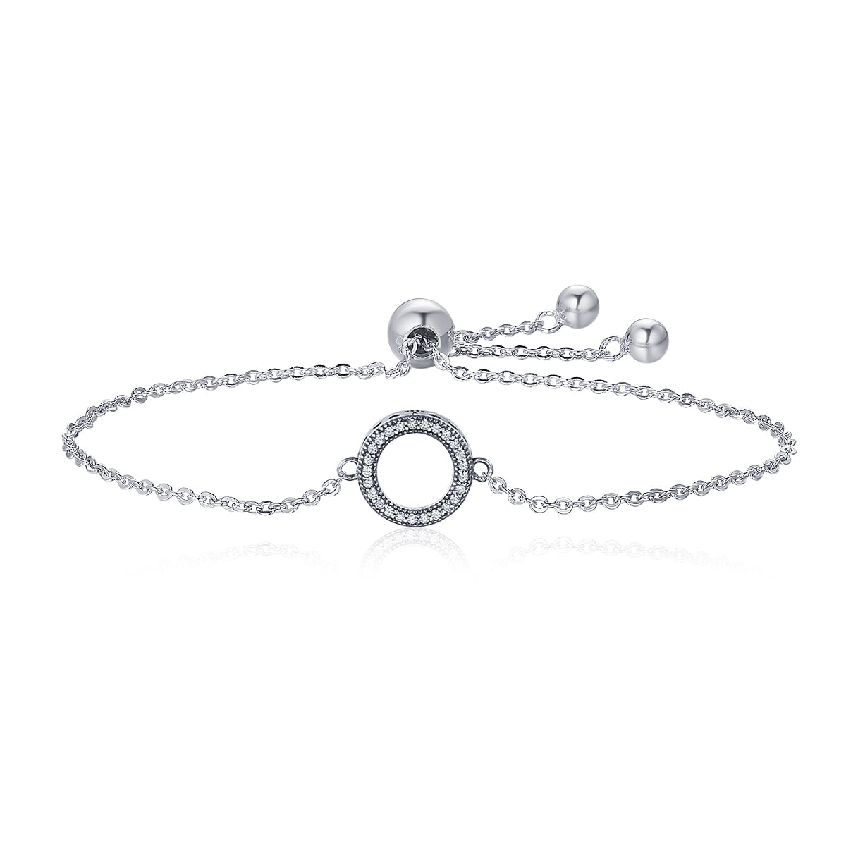 925 Sterling Silver Bracelet 26.5CM with 1.5*1.1CM Pendant for Unisex