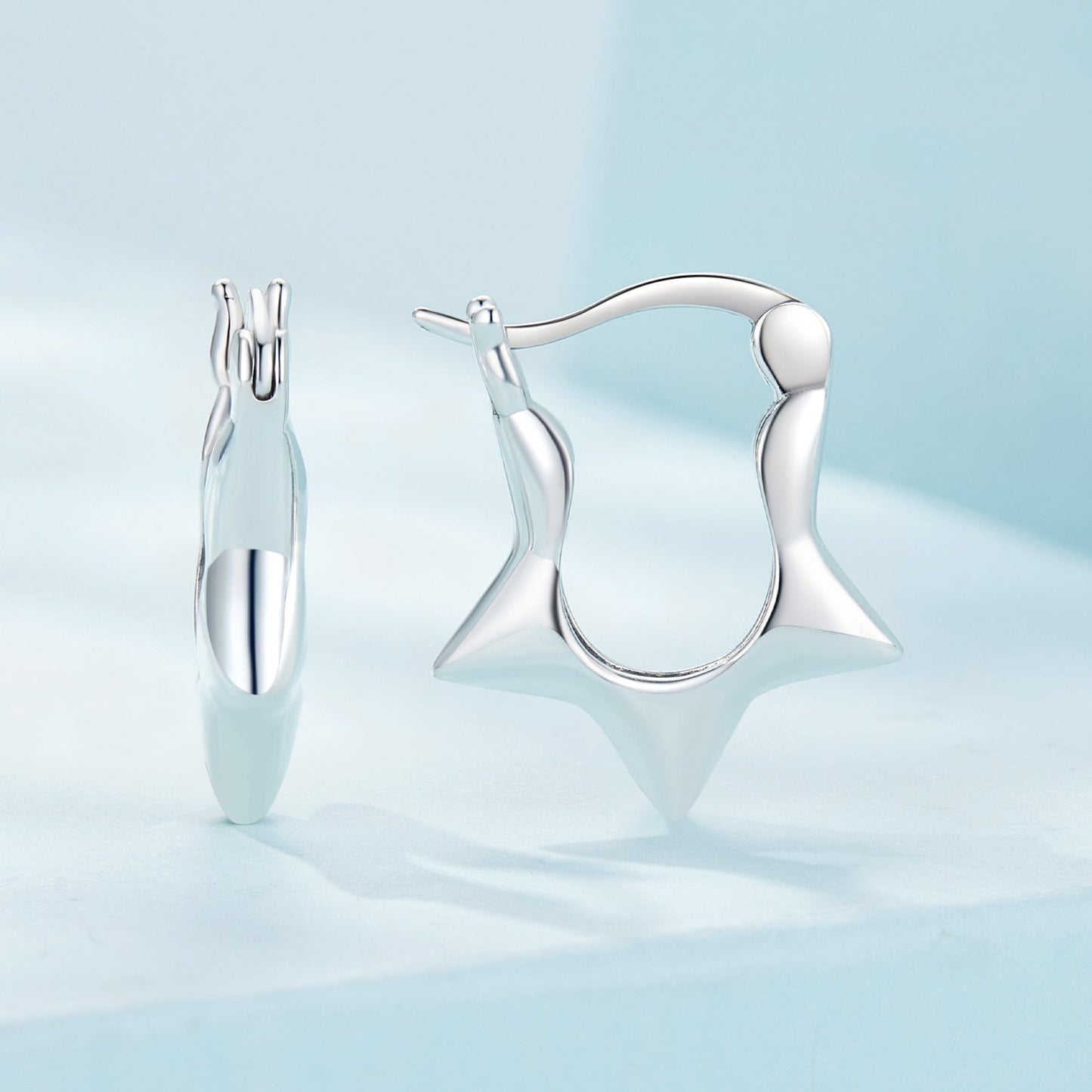 S925 Sterling Silver Earrings for Women - Oxidized Silver, 17x4mm