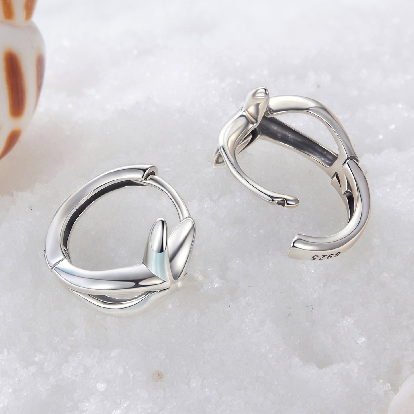 925 Sterling Silver Oxidized Silver Earrings 1.2*1.5cm for Women