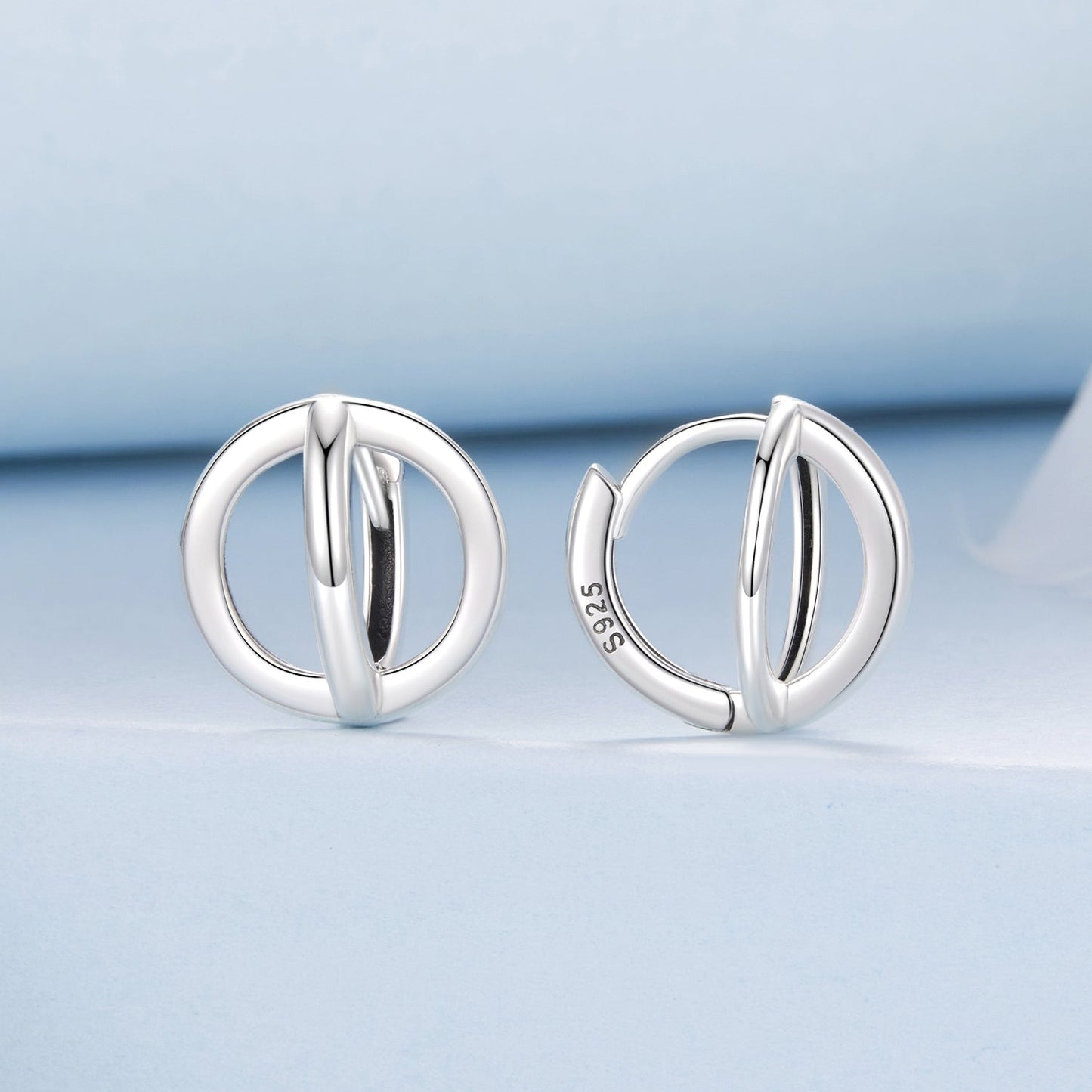 925 Sterling Silver Earrings - Oxidized Silver Finish, 1.3cm for Women