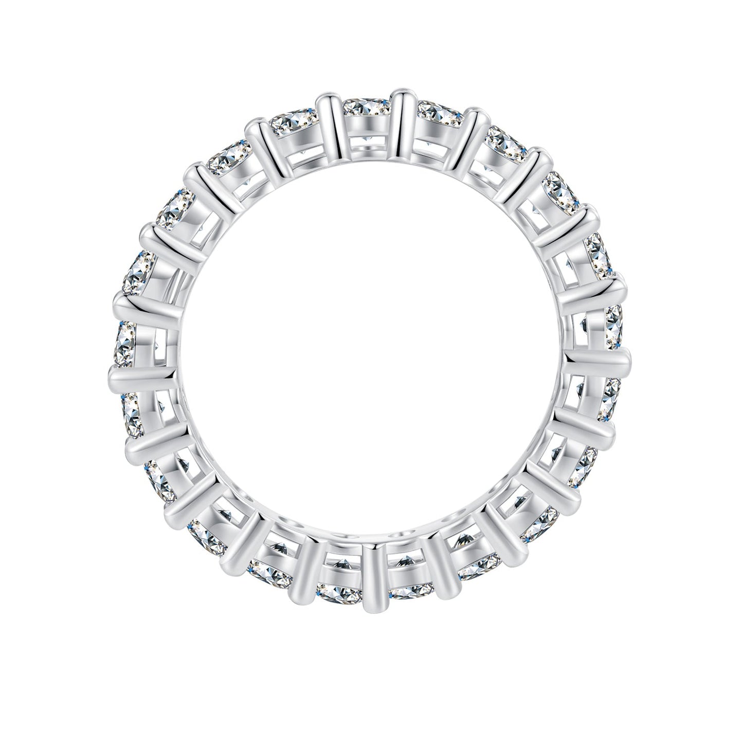 925 Sterling Silver Moissanite 0.1ct Ring Size 6 for Women
