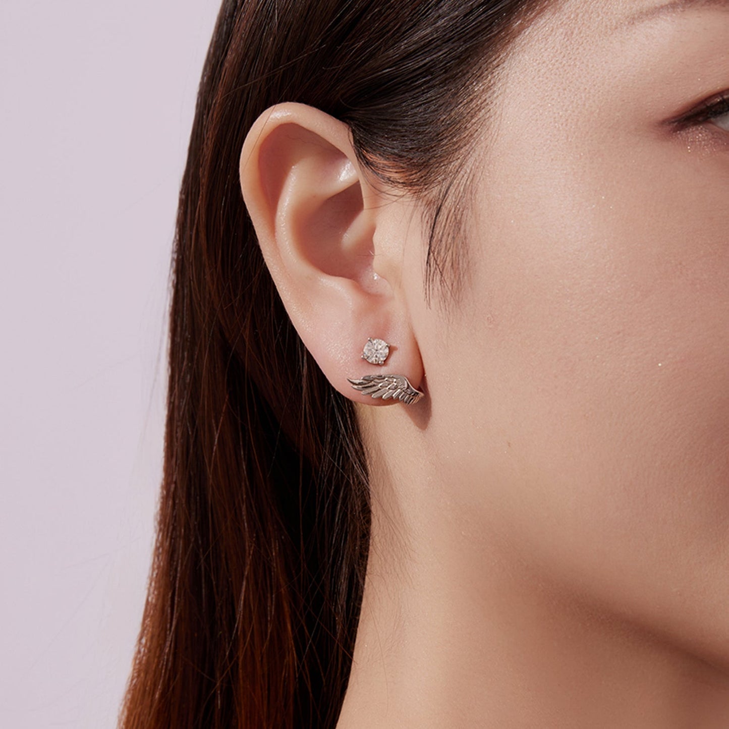 925 Sterling Silver Moissanite 0.50 Carat Earrings for Women