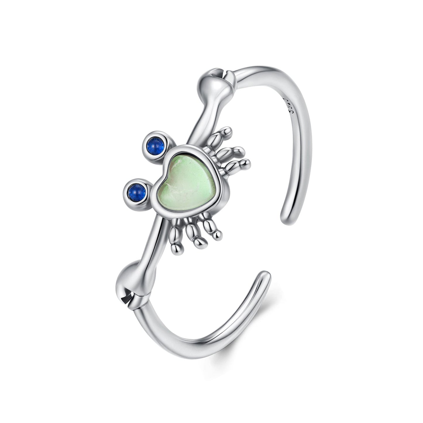 925 Sterling Silver Moonstone and Synthetic Spinel Ring for Women