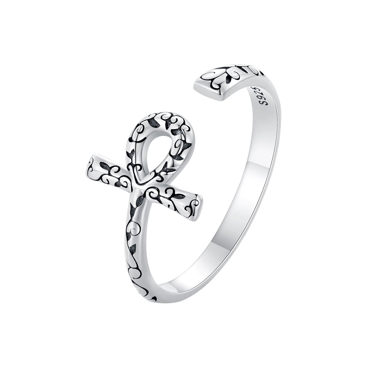 925 Sterling Silver Oxidized 2.2mm Ring for Women