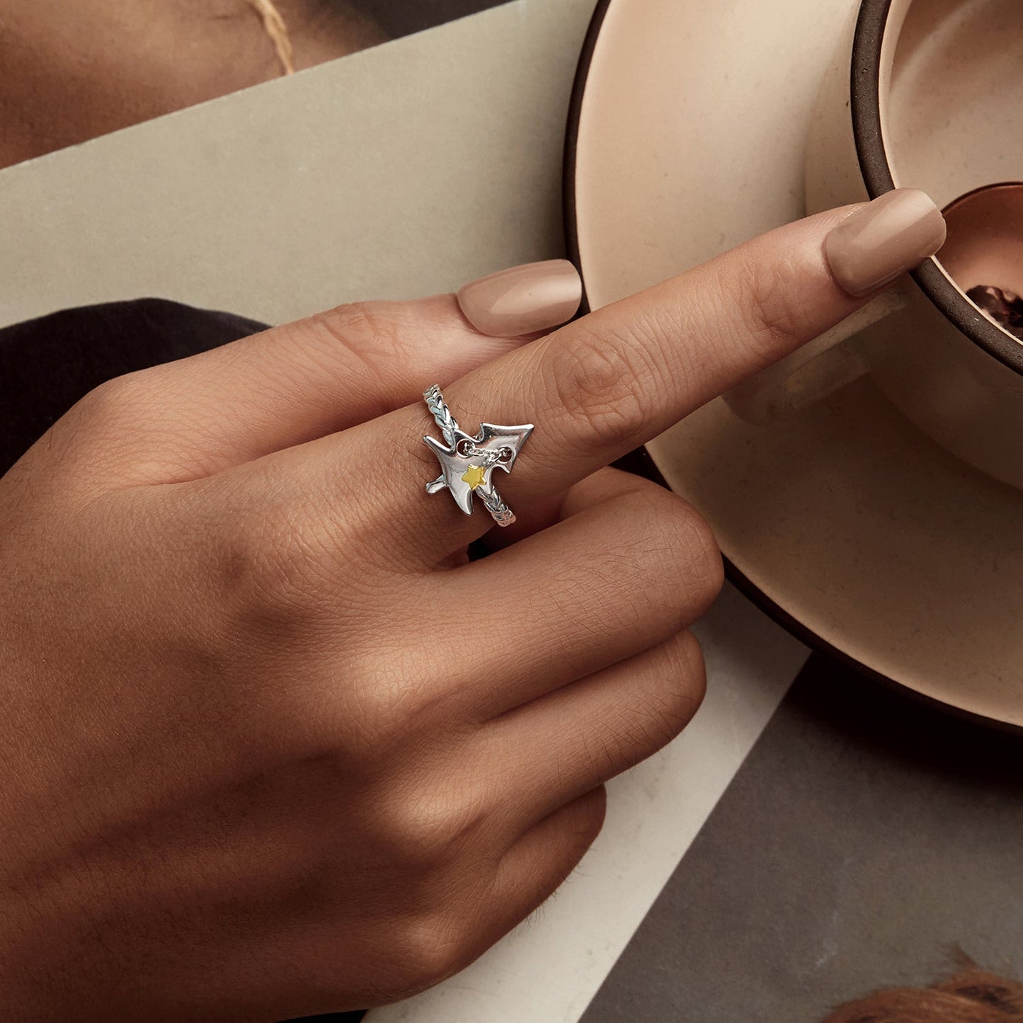 925 Sterling Silver Gold Plated Rings for Women