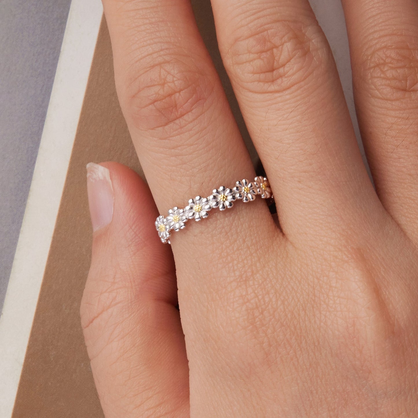 925 Sterling Silver Ring for Women - Style E, 0.4cm Width