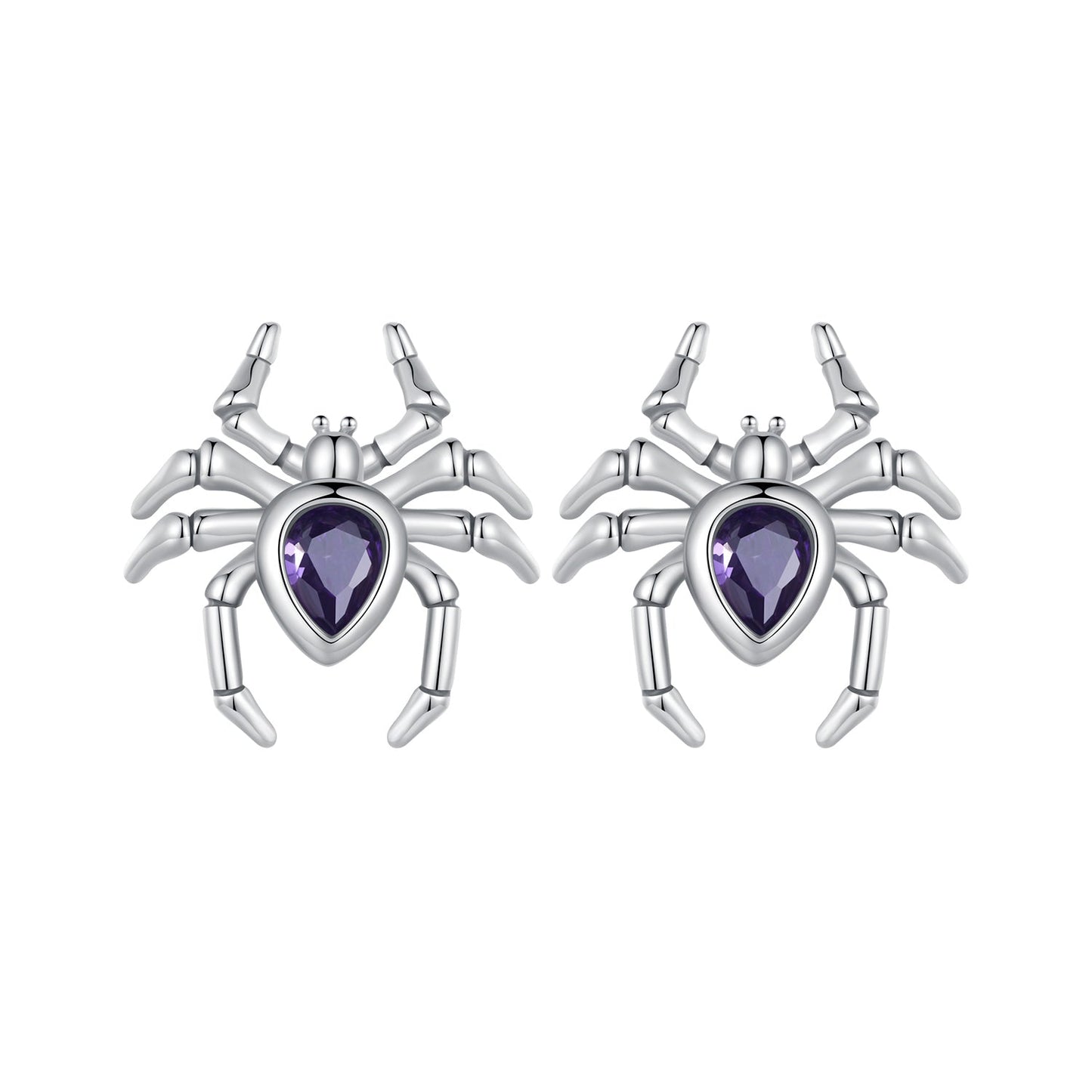 925 Sterling Silver Earrings with Pavé Setting CZ, Size 13*12mm