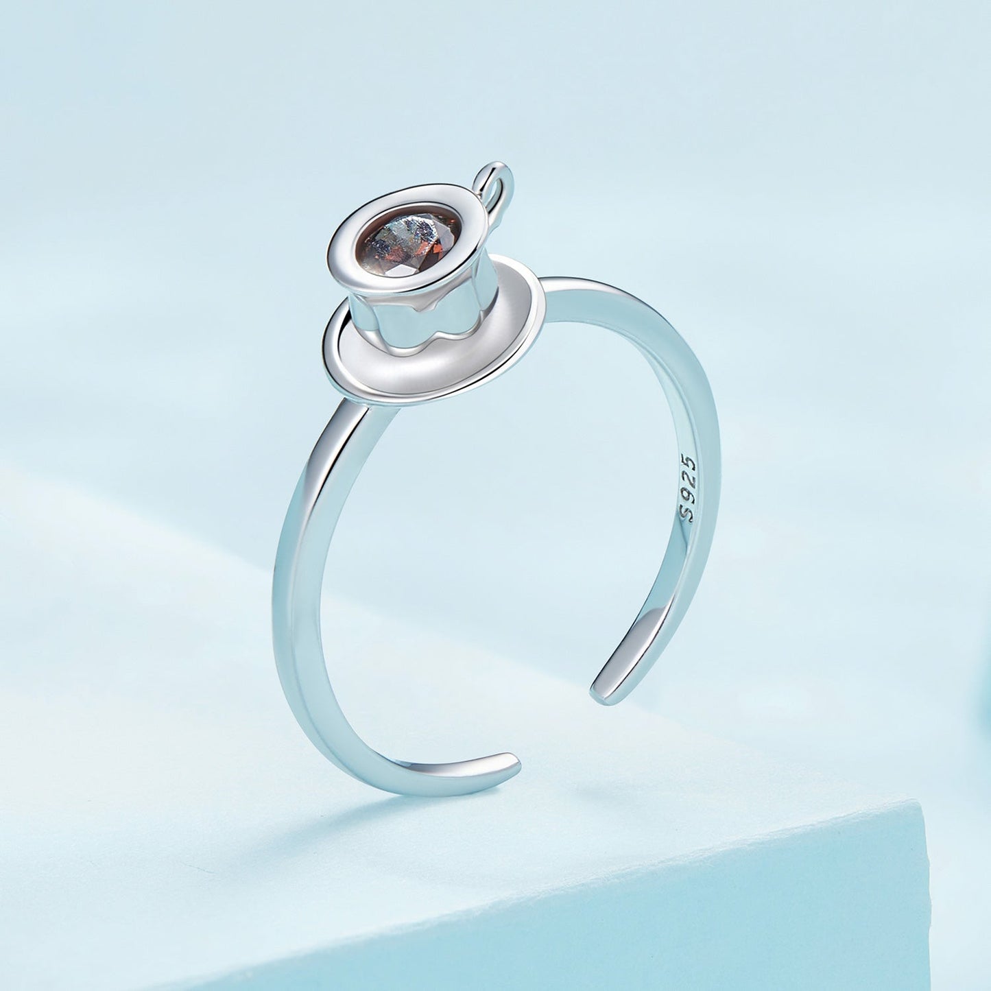 925 Sterling Silver Ring with Pavé Setting CZ