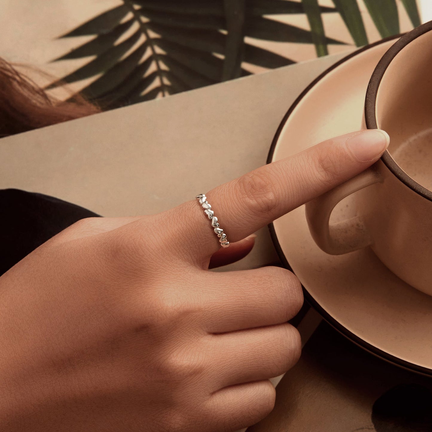925 Sterling Silver Oxidized Silver 0.3cm Width Ring for Unisex