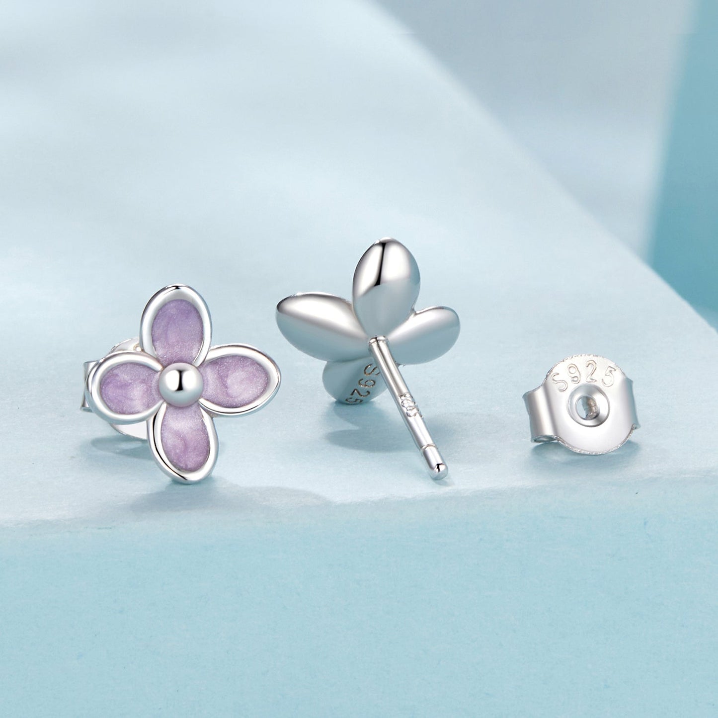 925 Sterling Silver Earrings with Enamel Process for Women