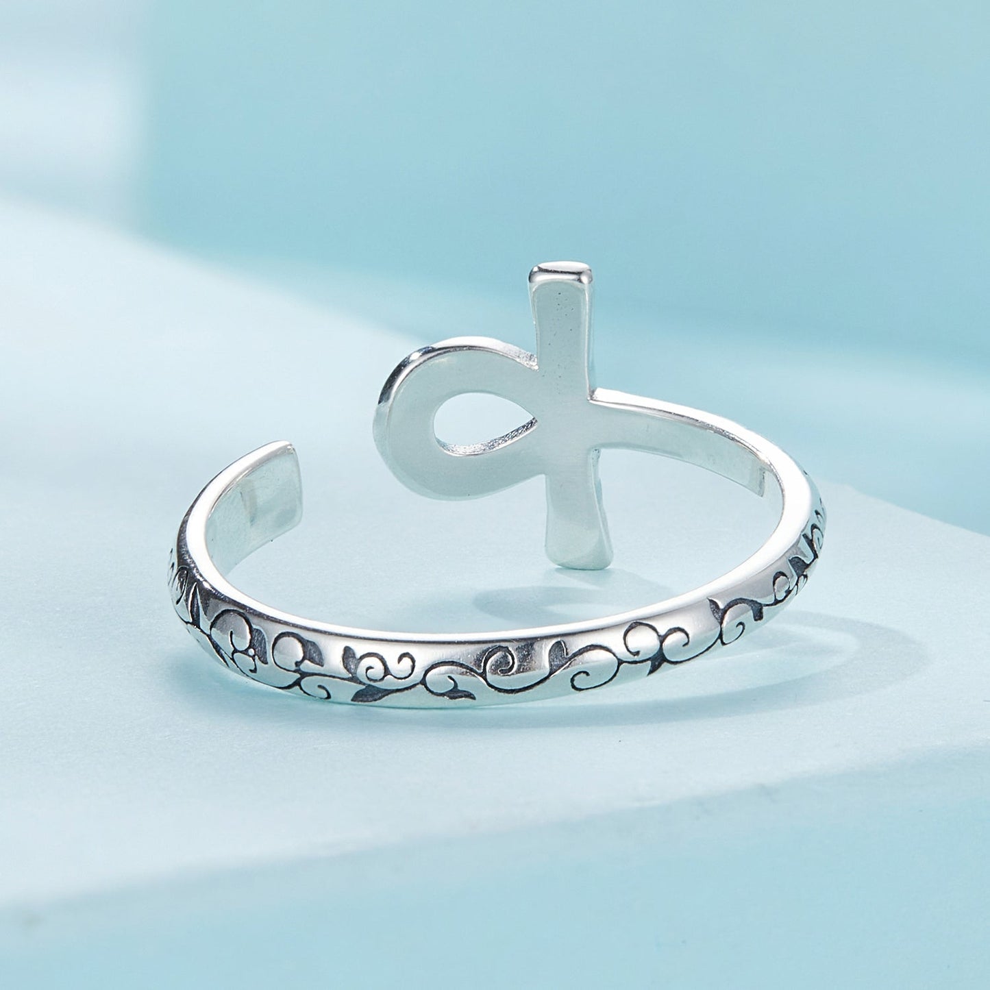925 Sterling Silver Oxidized 2.2mm Ring for Women