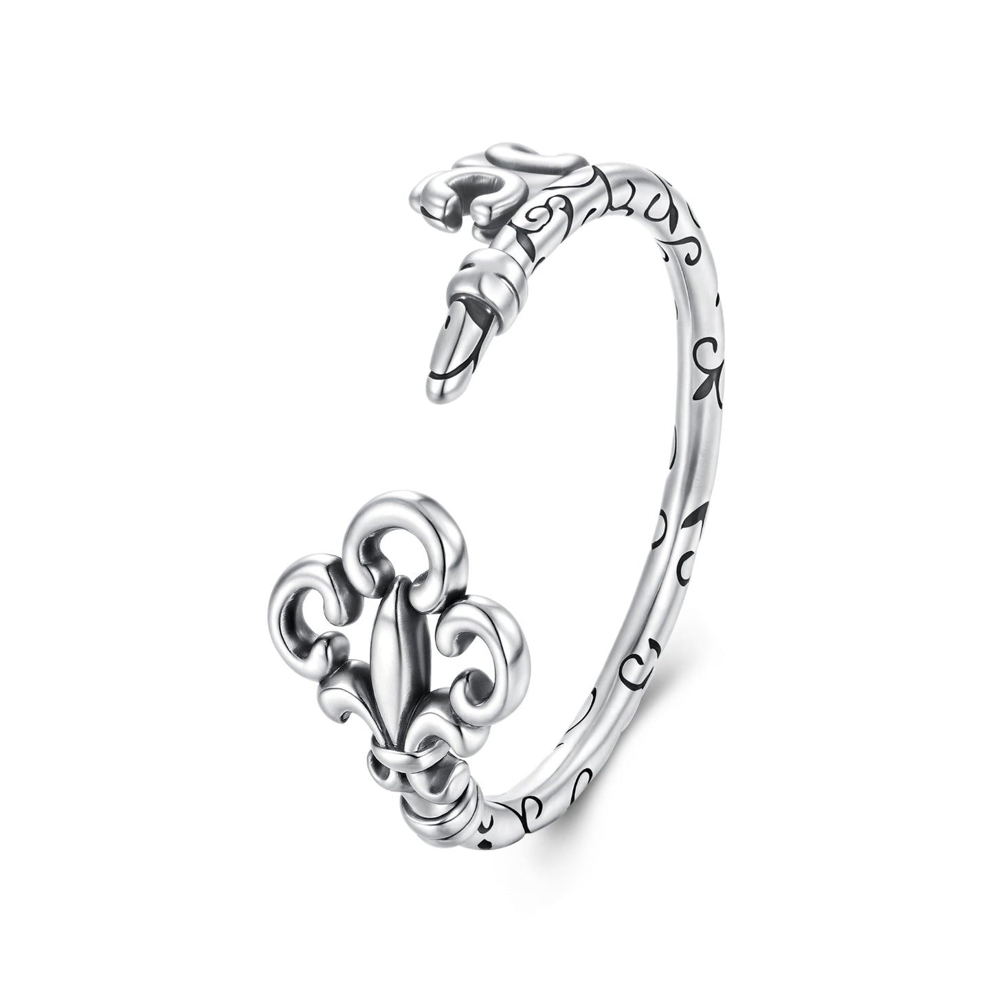 925 Sterling Silver Oxidized 0.14-0.8cm Ring for Women