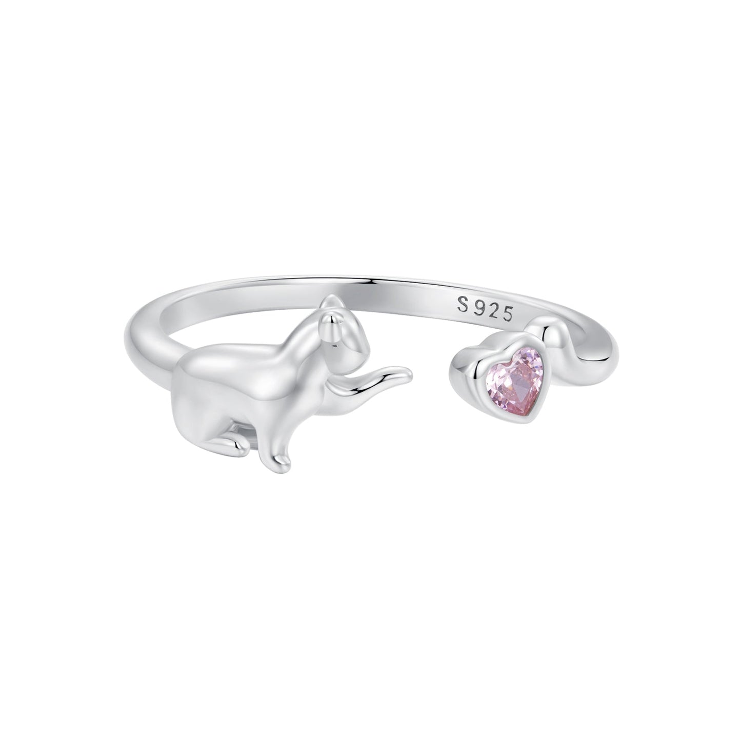 925 Sterling Silver Pavé Setting CZ White Gold Plated Ring for Women