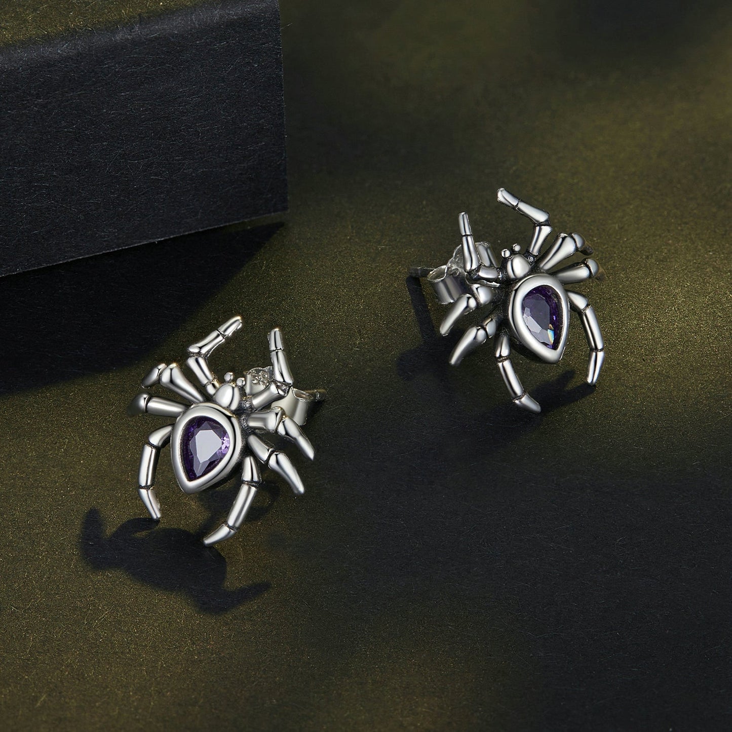 925 Sterling Silver Earrings with Pavé Setting CZ, Size 13*12mm