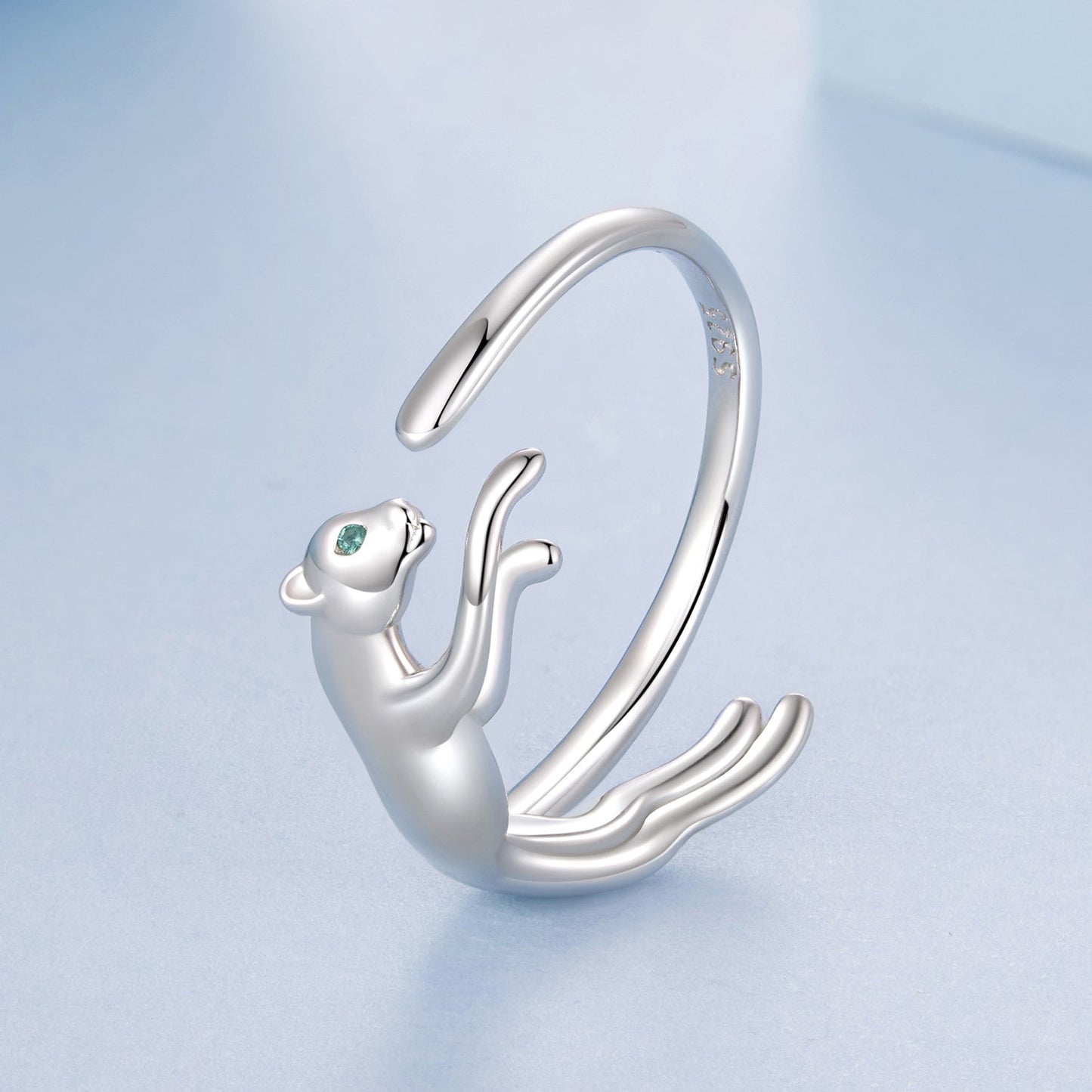 925 Sterling Silver Ring with Pavé Setting CZ in White Gold Plating