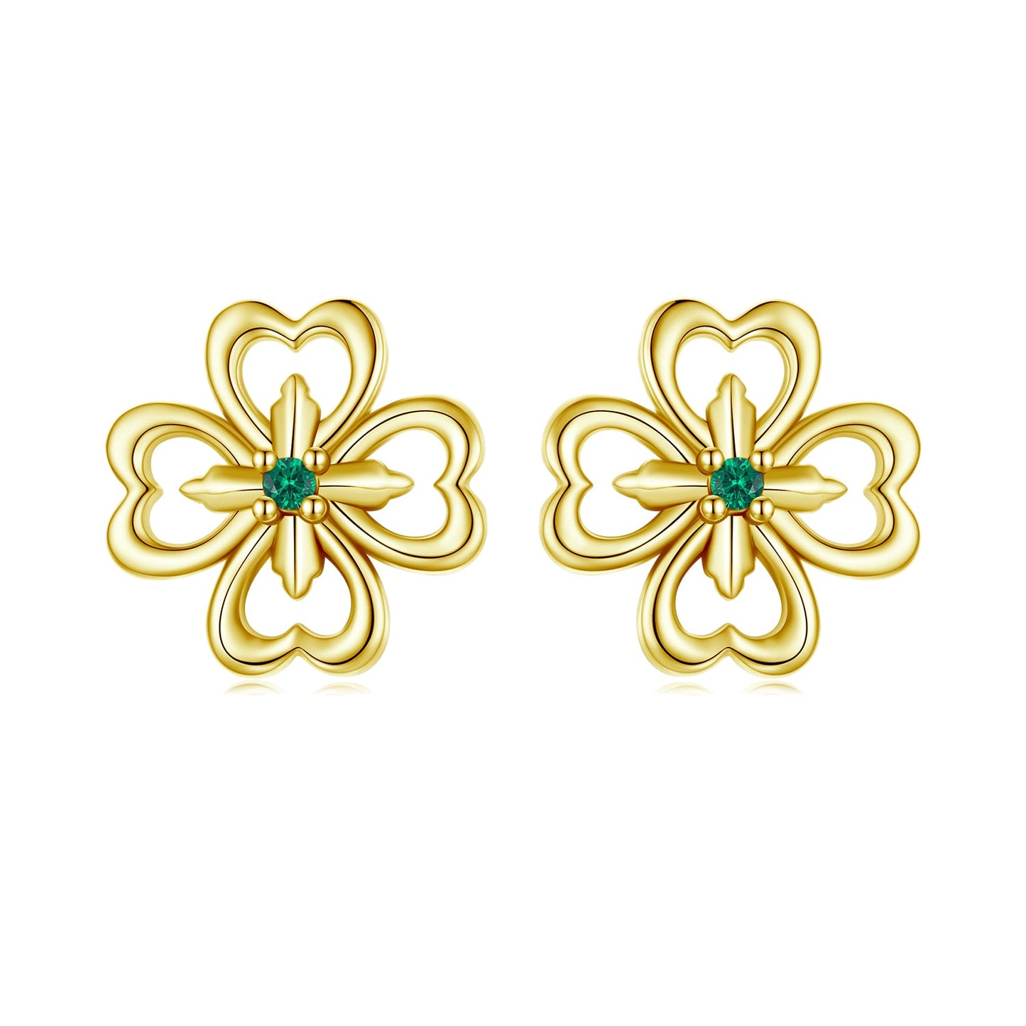 925 Sterling Silver Earrings with Pavé Setting CZ, 0.9cm, Oxidized Silver for Women