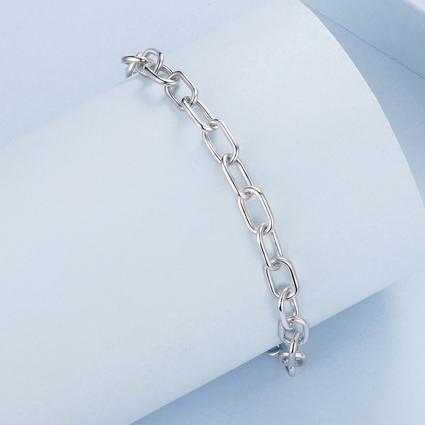 925 Sterling Silver White Gold Plated 15+6cm Adjustable Bracelet for Women
