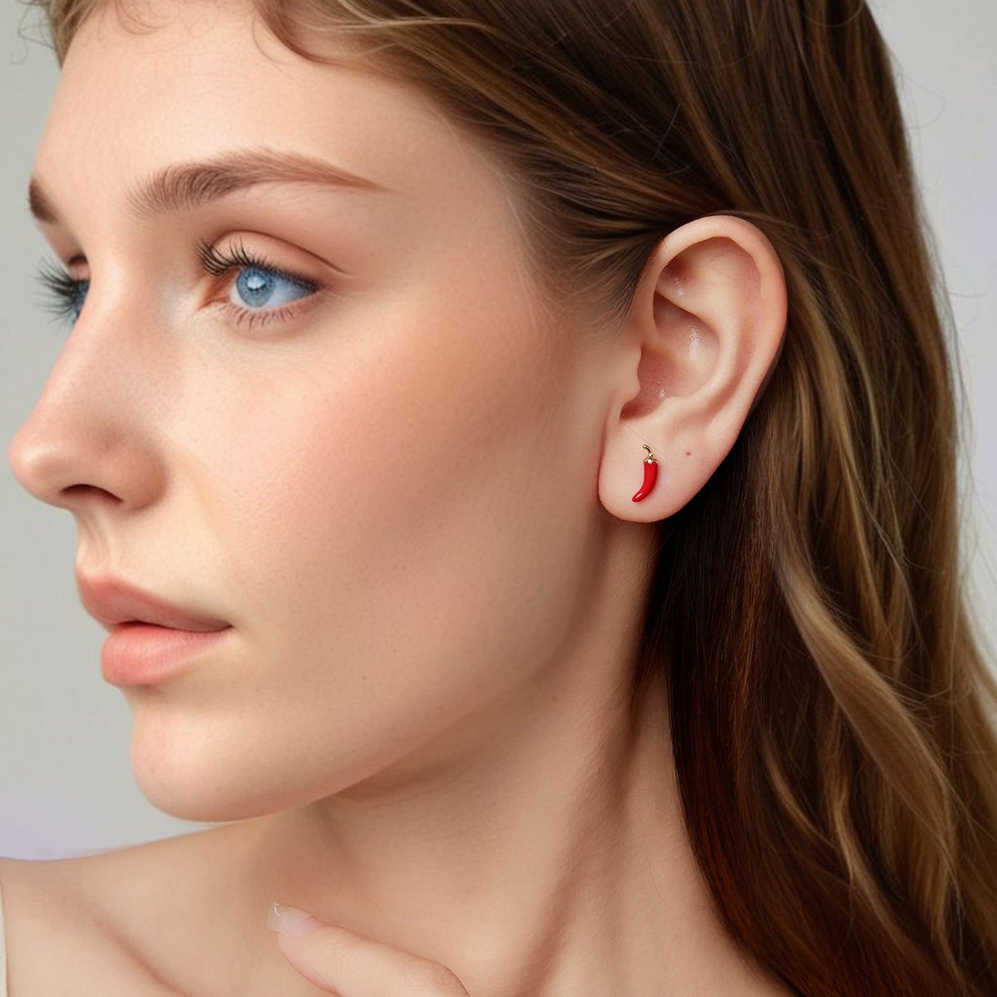 925 Sterling Silver Gold Plated Enamel Earrings for Women