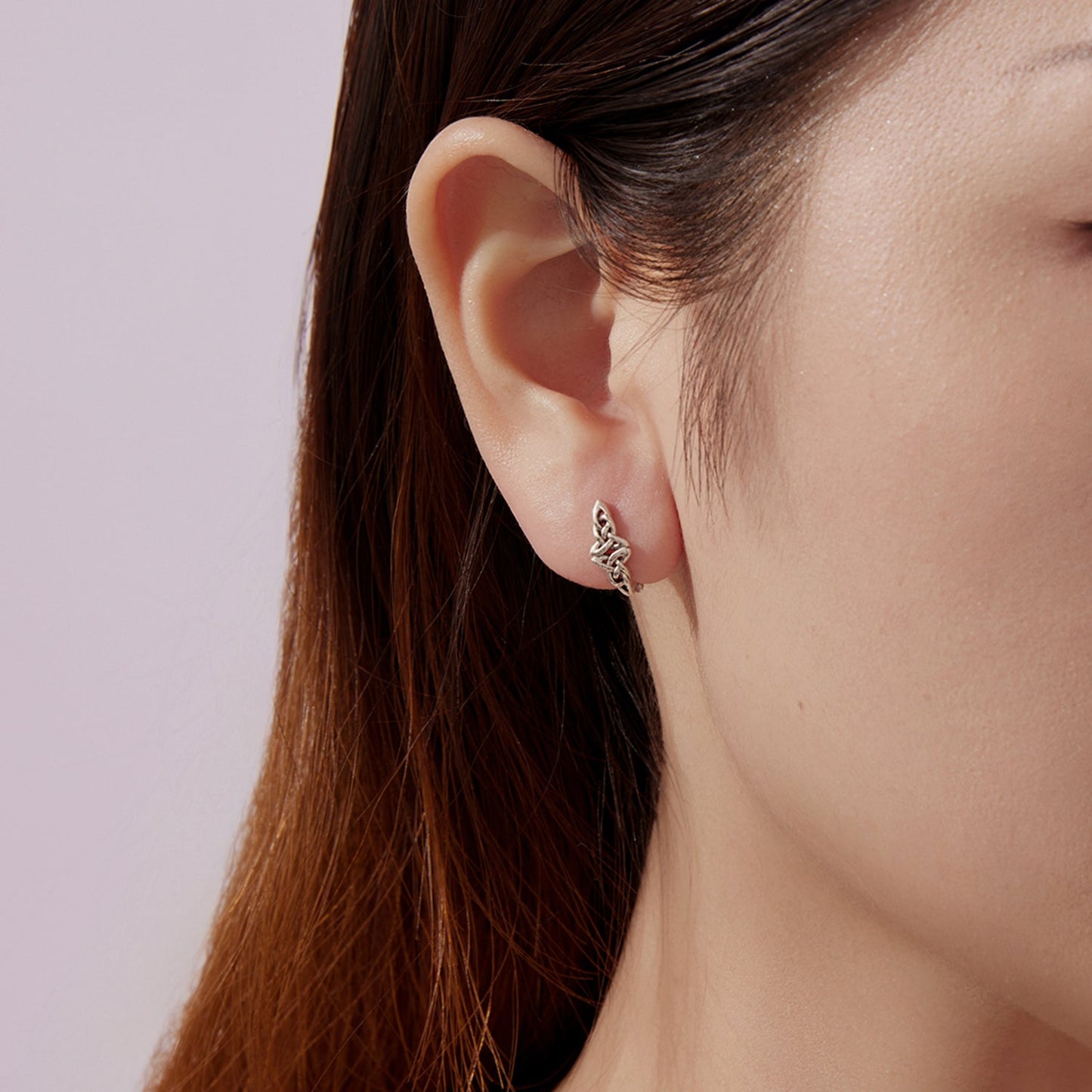 925 Sterling Silver Oxidized Silver Hoop Earrings 1.4*0.5cm for Women