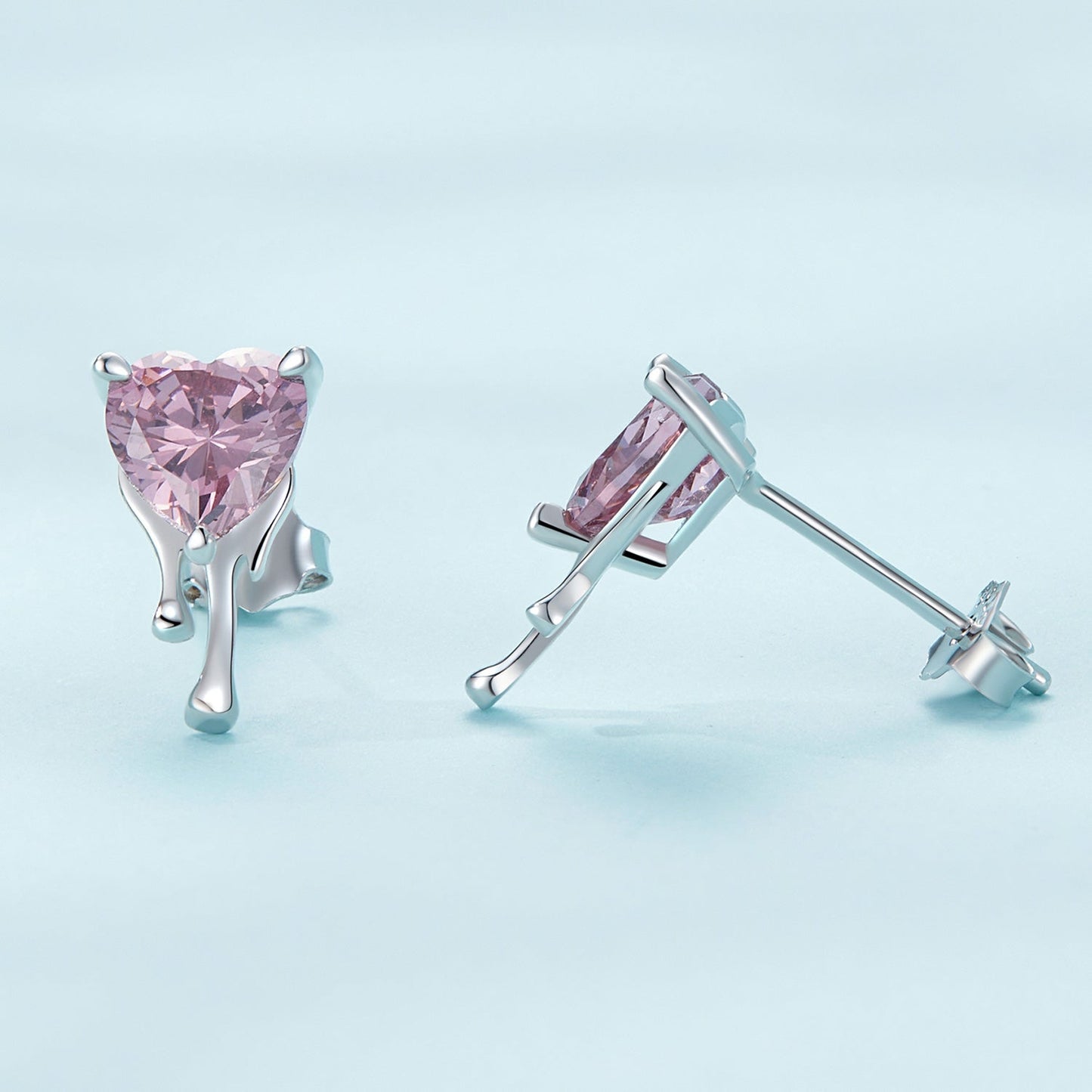 925 Sterling Silver CZ Earrings with Pavé Setting for Women