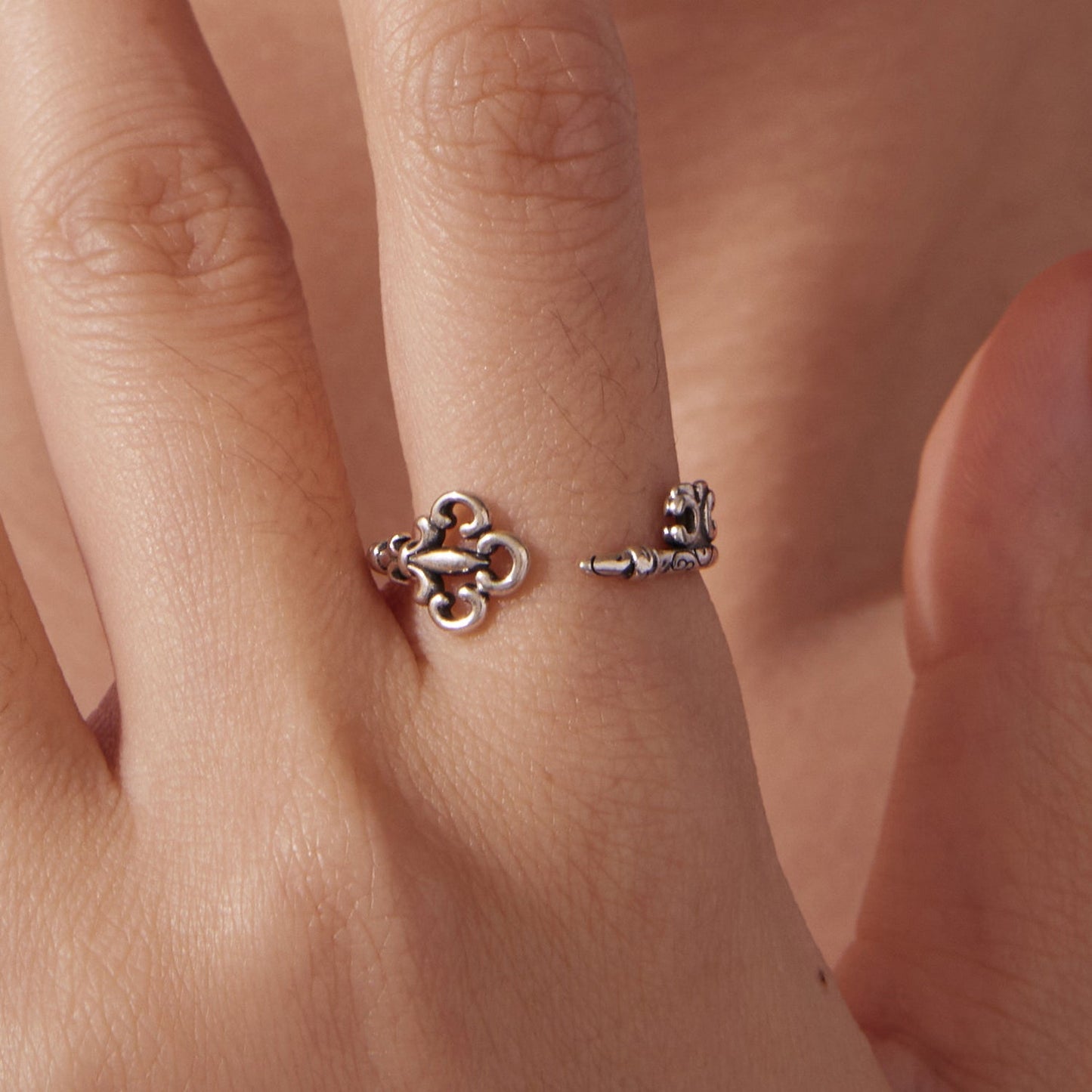 925 Sterling Silver Oxidized 0.14-0.8cm Ring for Women