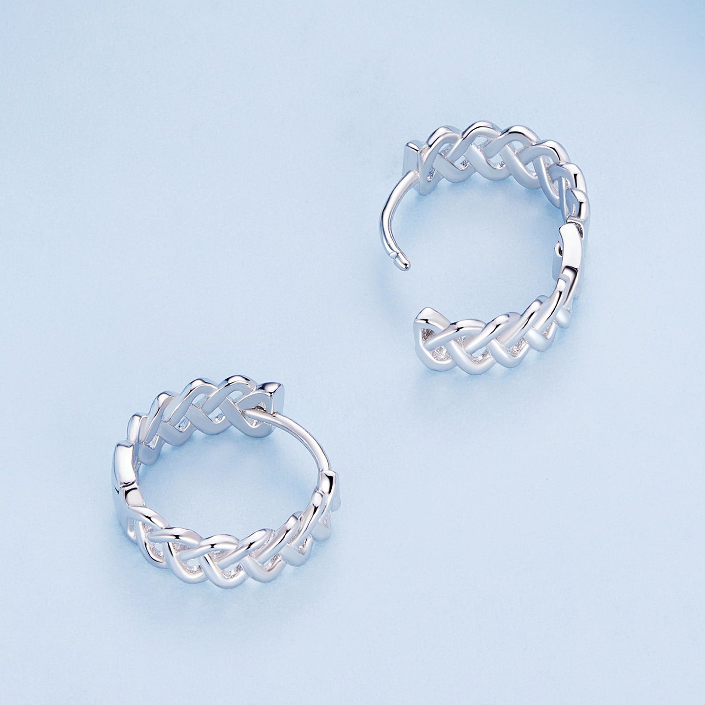 925 Sterling Silver Earrings with Platinum Plating for Women