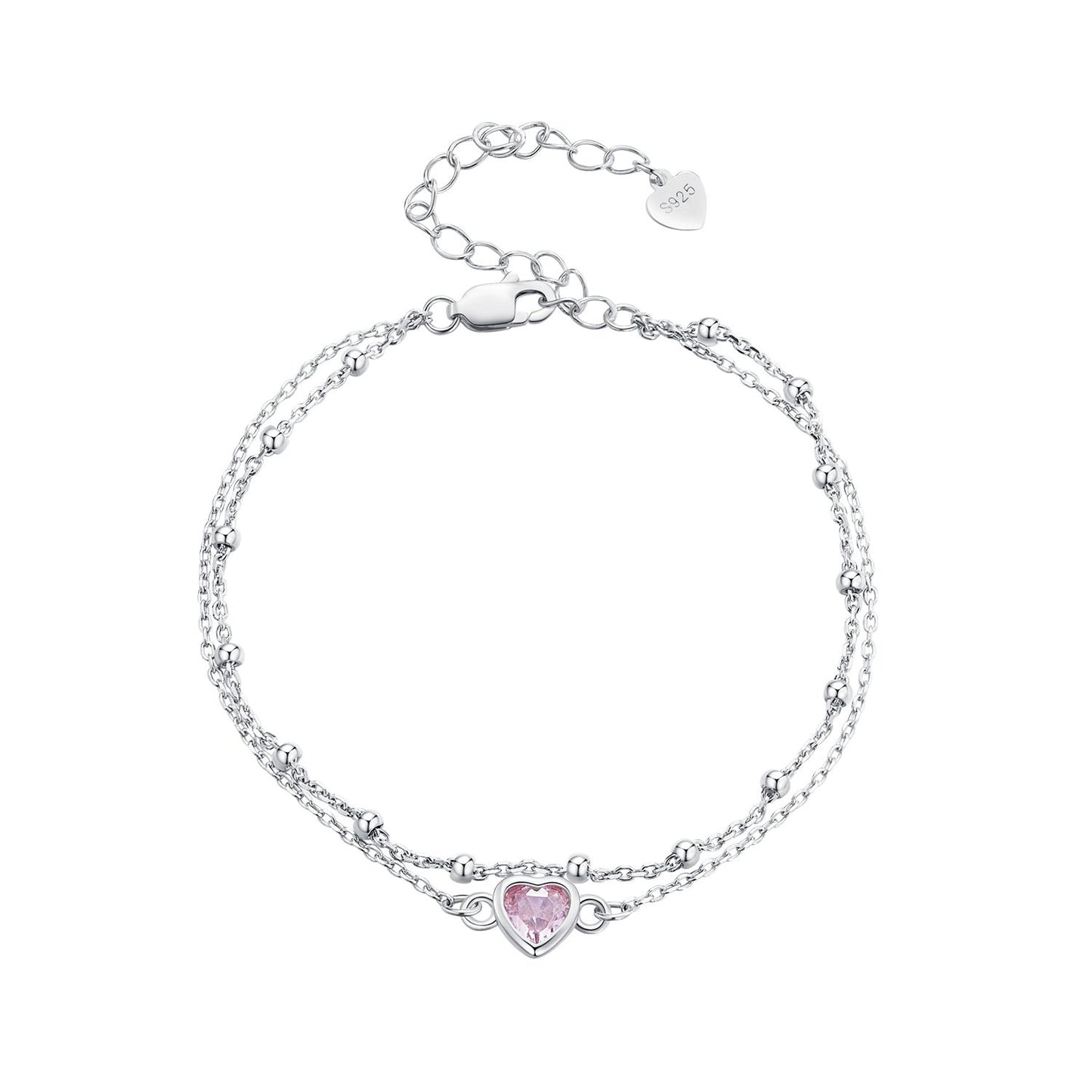 S925 Sterling Silver Pavé CZ Plated Bracelet for Women
