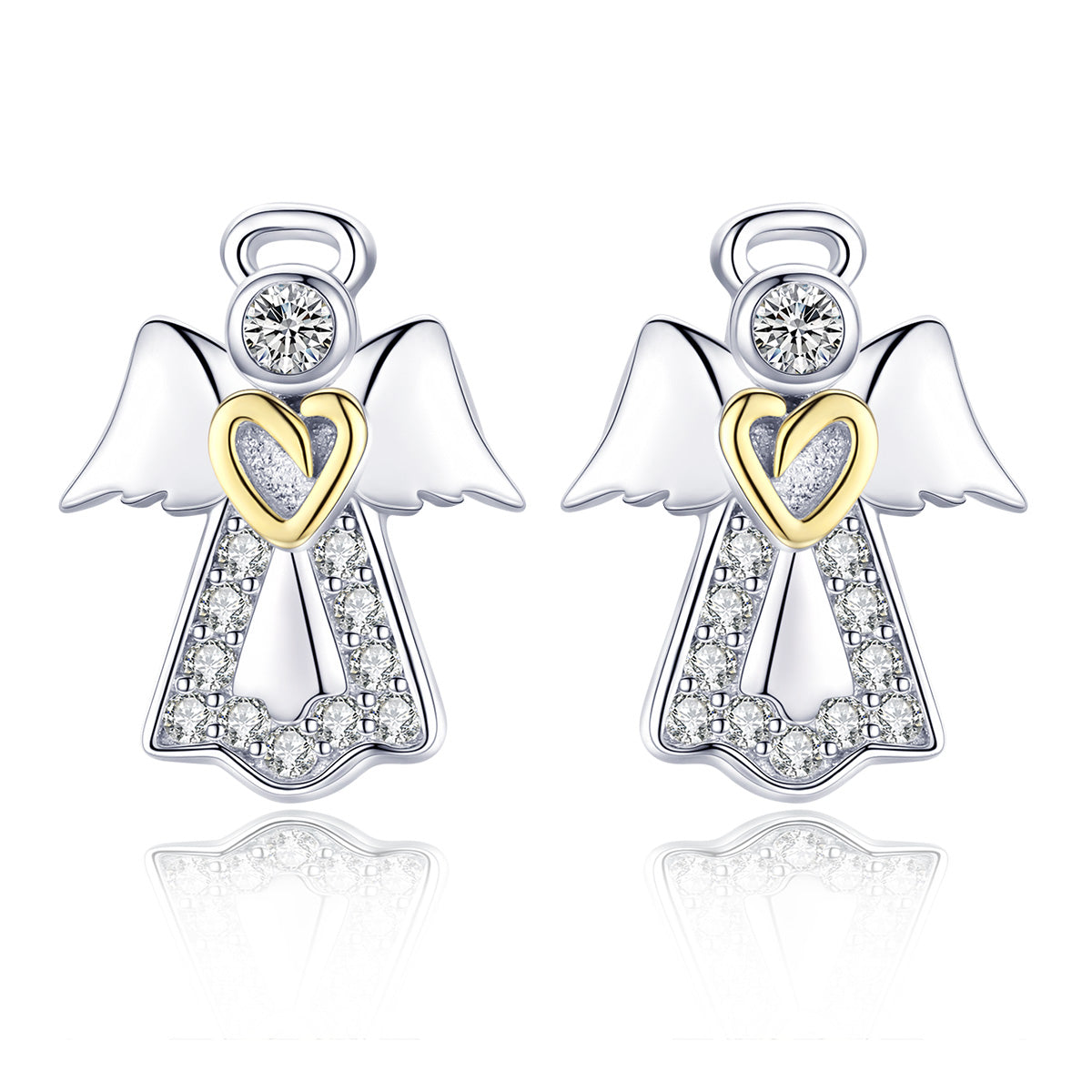 925 Sterling Silver Plated Platinum Gold Earrings for Women