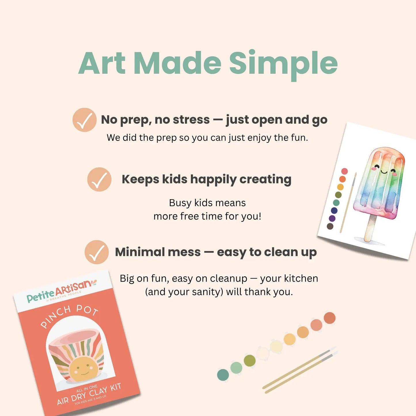 Popsicle Watercolor Kit for Kids