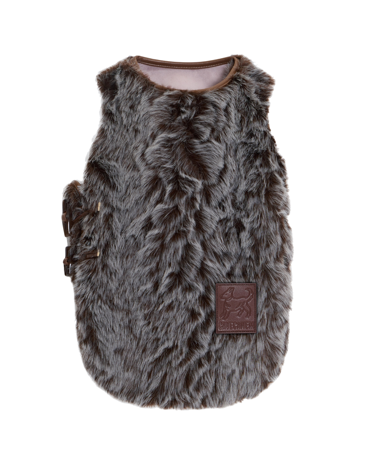 The Pastoris | Luxury Faux Fur Dog Coat | Mocha Purple