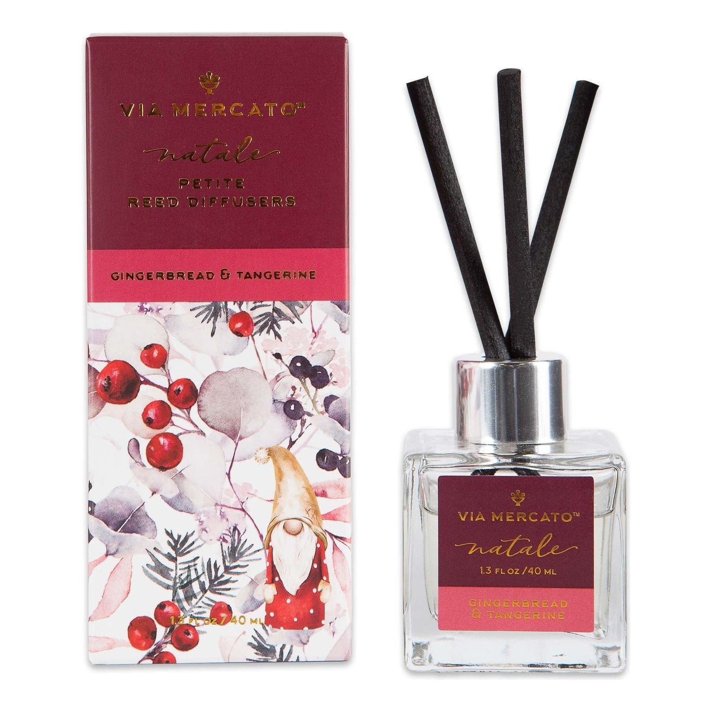 Via Mercato Gingerbread & Tangerine Petite Reed Diffuser 1.3oz