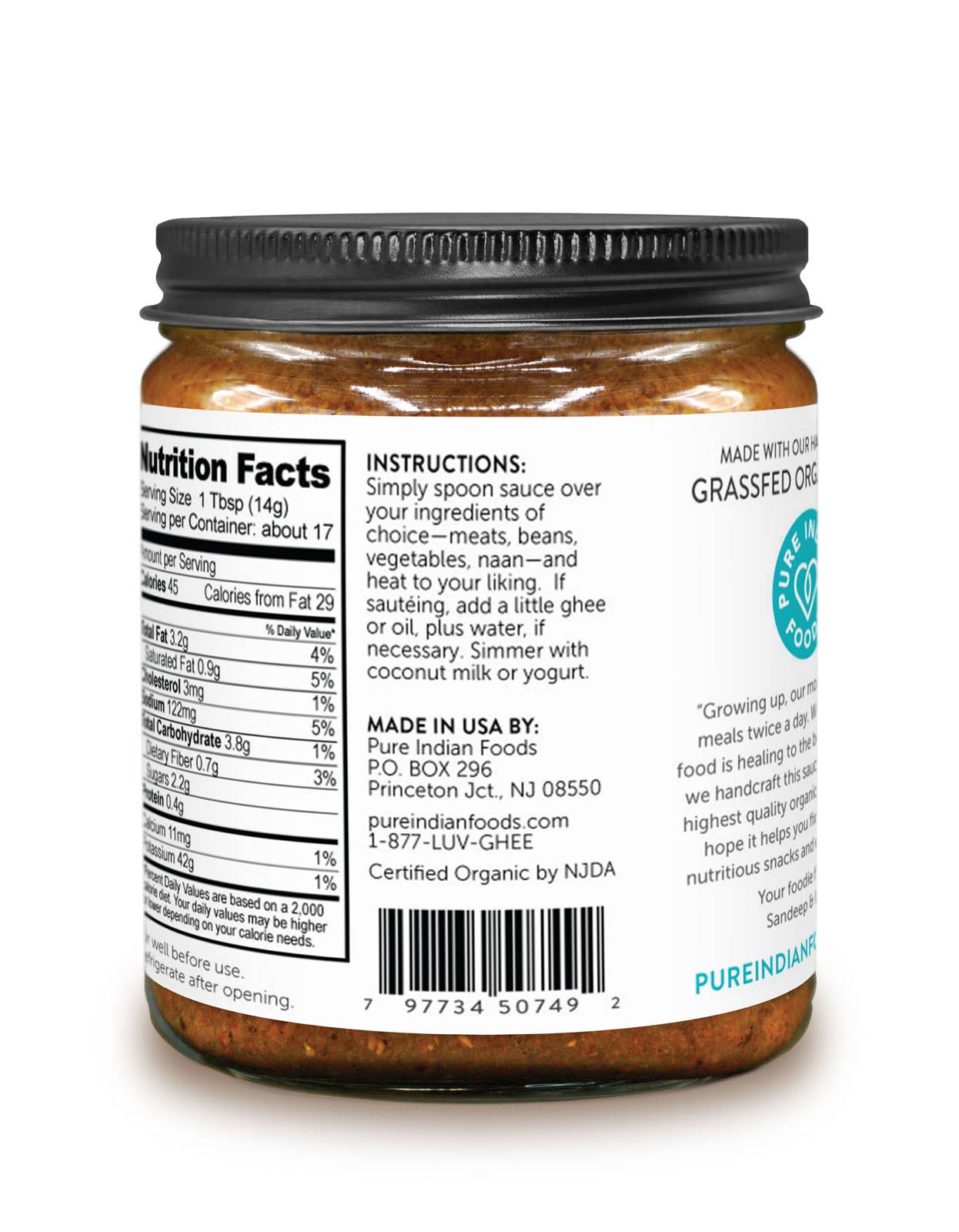 Madras Curry Simmer Sauce, Organic