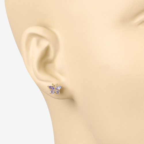 0.60 Carat Genuine Tanzanite .925 Sterling Silver Earrings